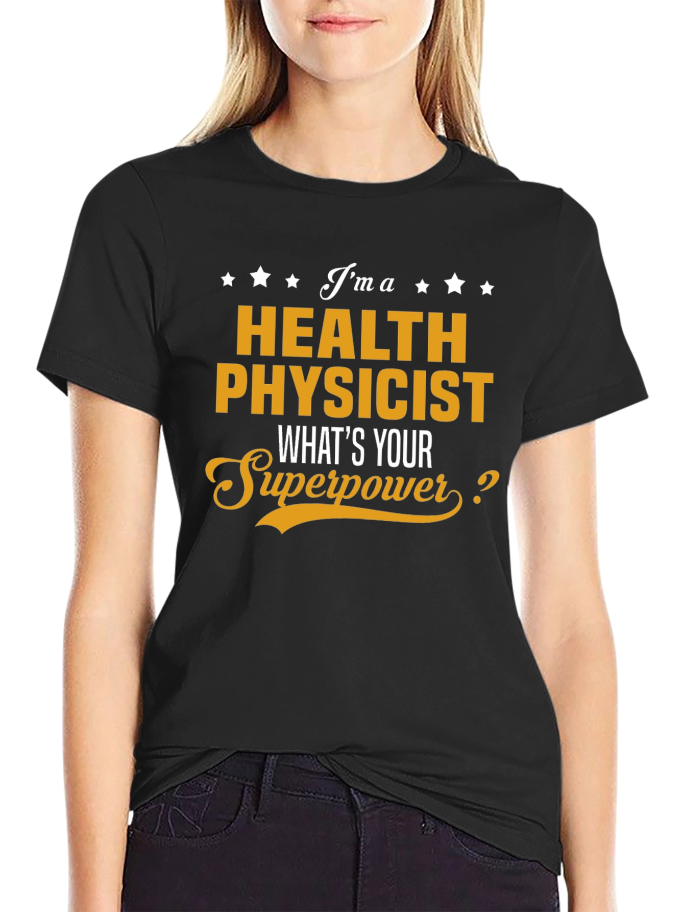 Black Health Physicist Superpower Tee view 2
