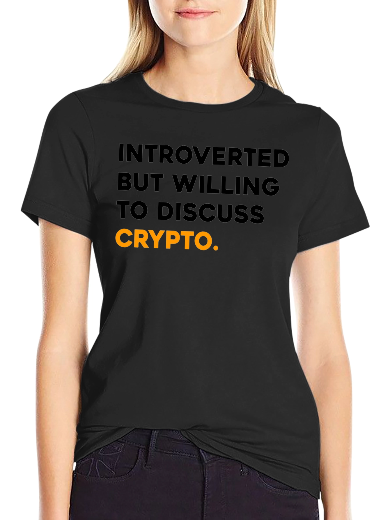 Black Introverted Crypto T-Shirt view 2