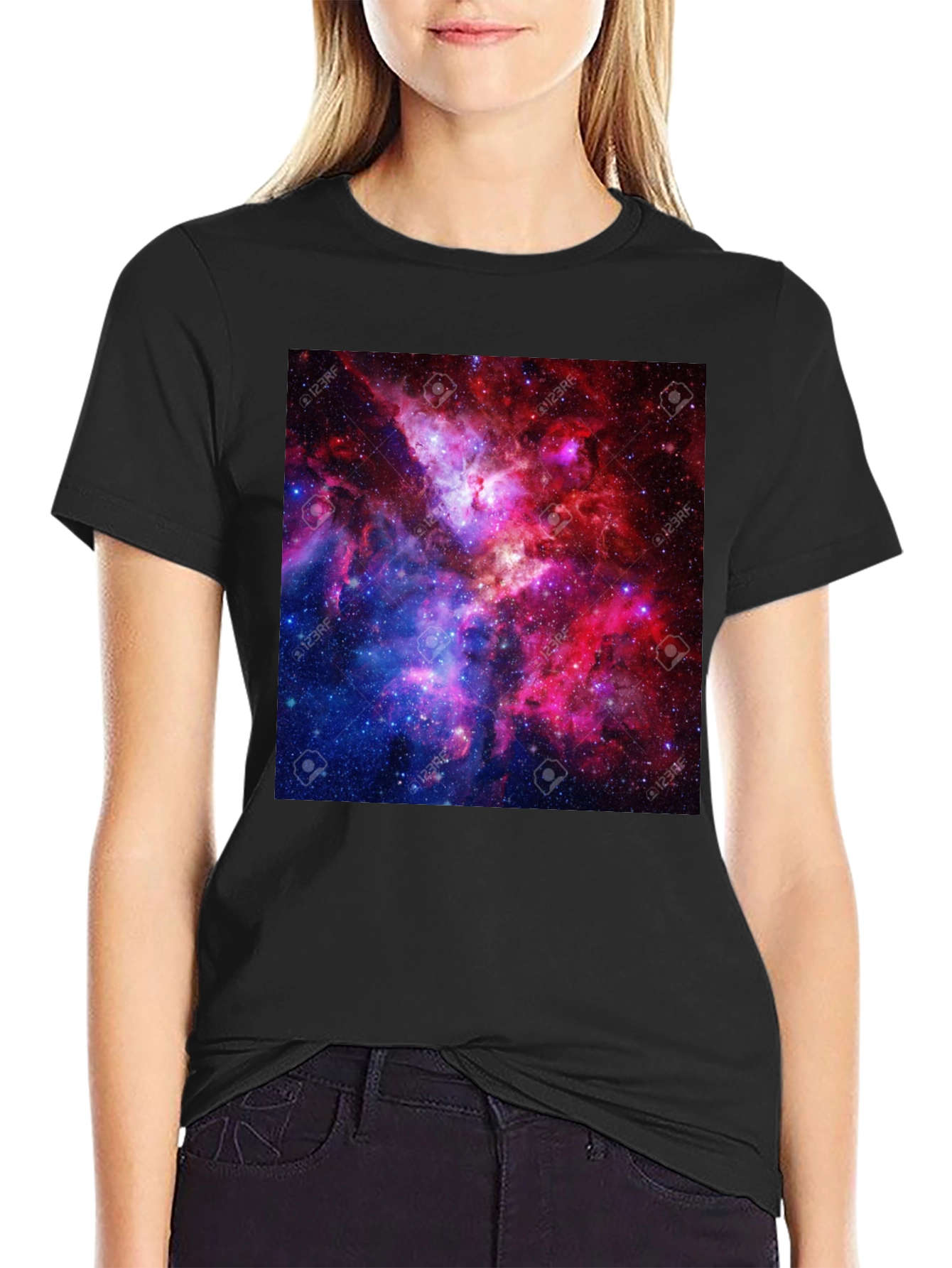 Galaxy Print Black T-Shirt - 2