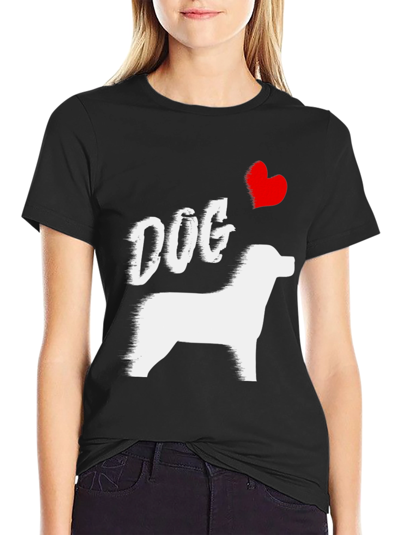 Black Dog Lover Tee - I Heart My Dog T-Shirt view 2