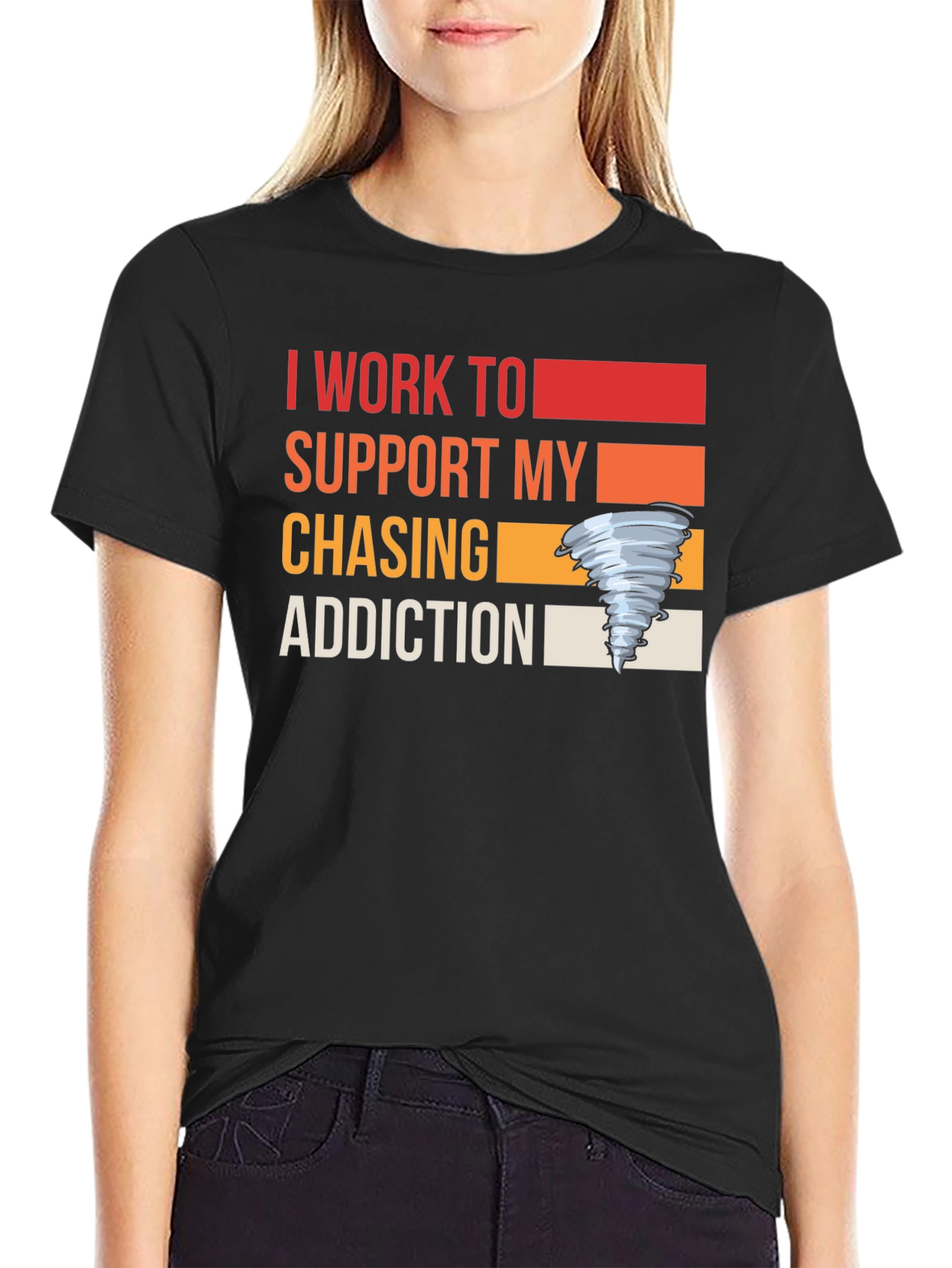 Black Chasing Addiction T-Shirt view 2