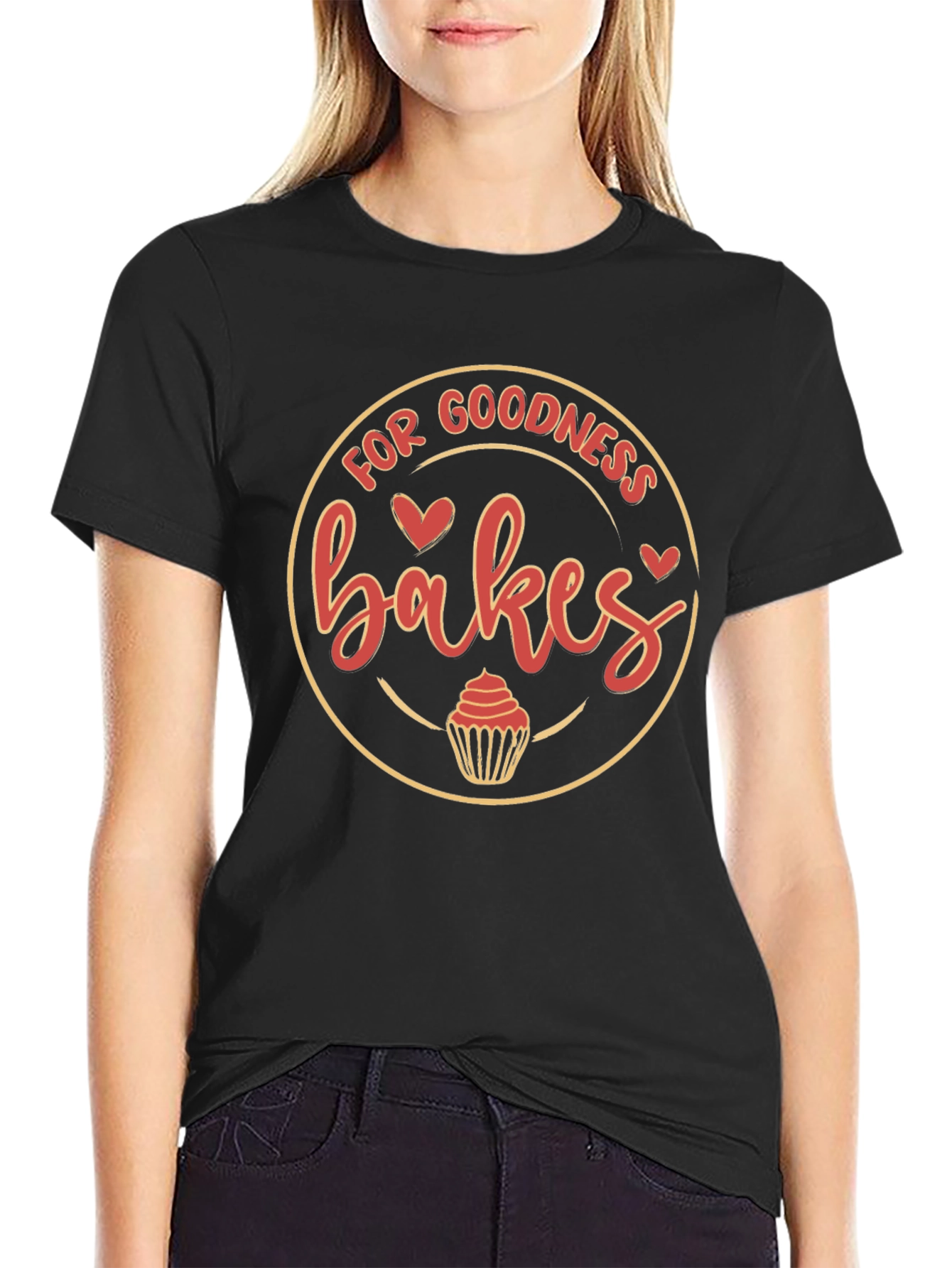 Black For Goodness Bakes T-Shirt - Baking Lover's Tee view 2