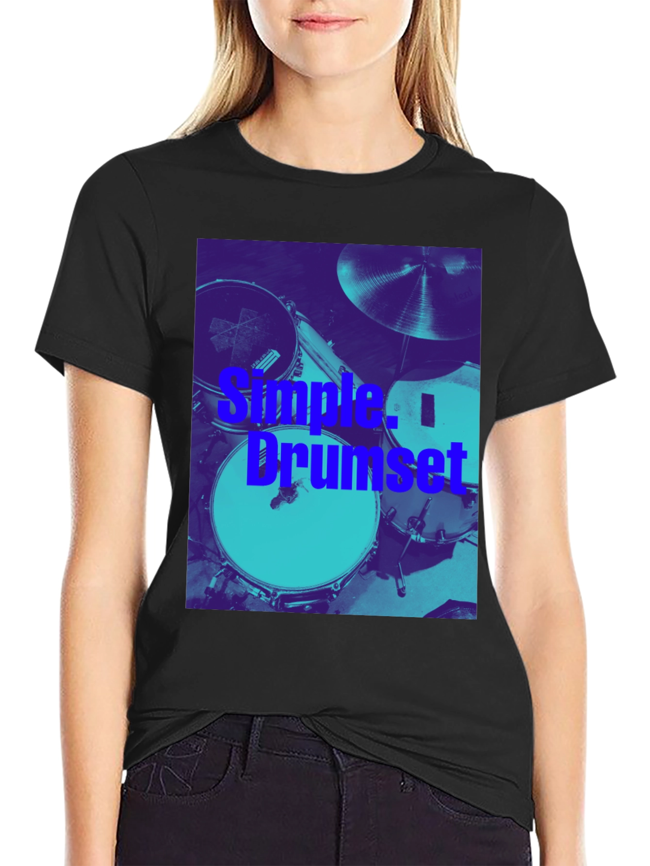 Simple Drumset Graphic Tee - Musician's Style - 2