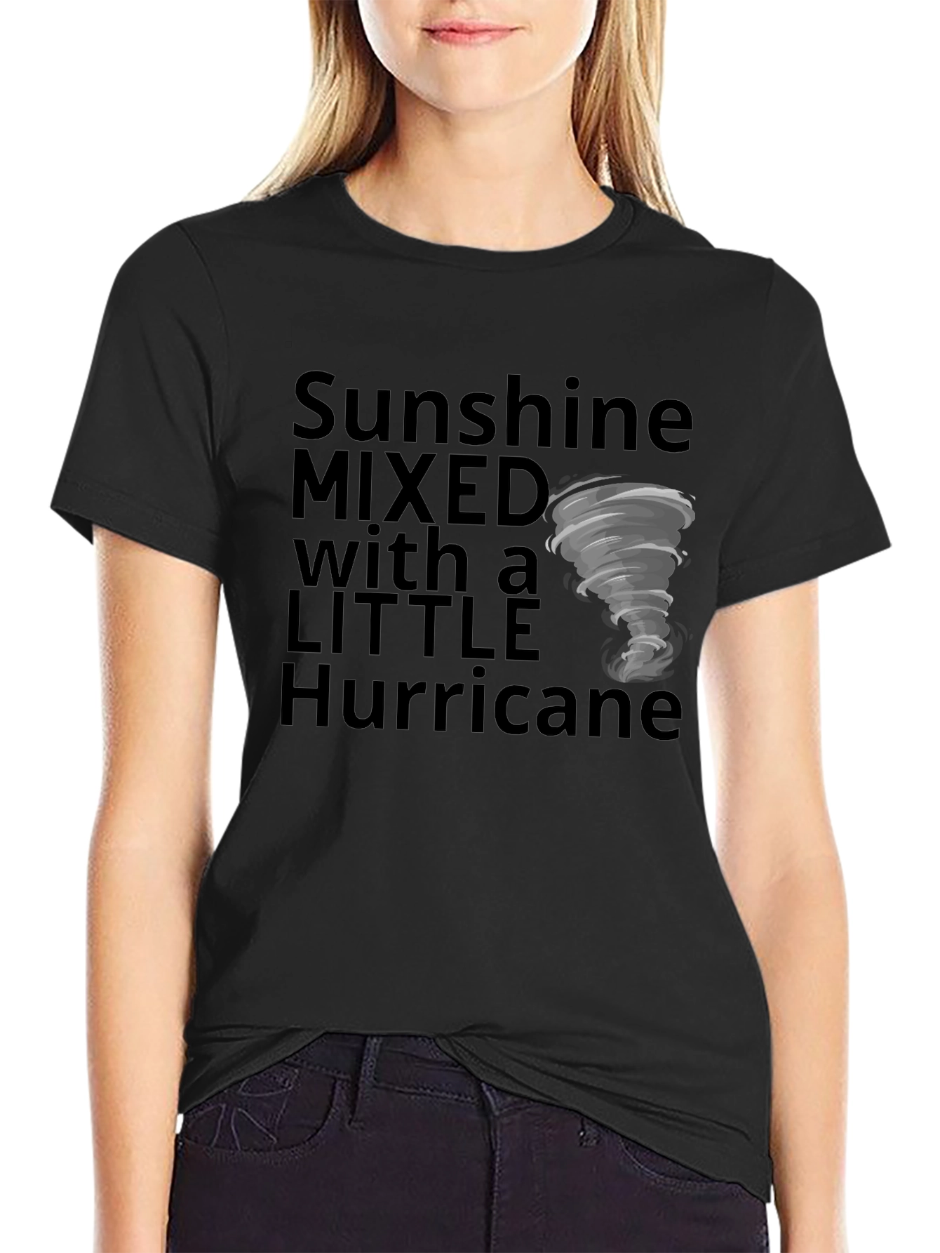 Black Sunshine & Hurricane Graphic Tee view 2