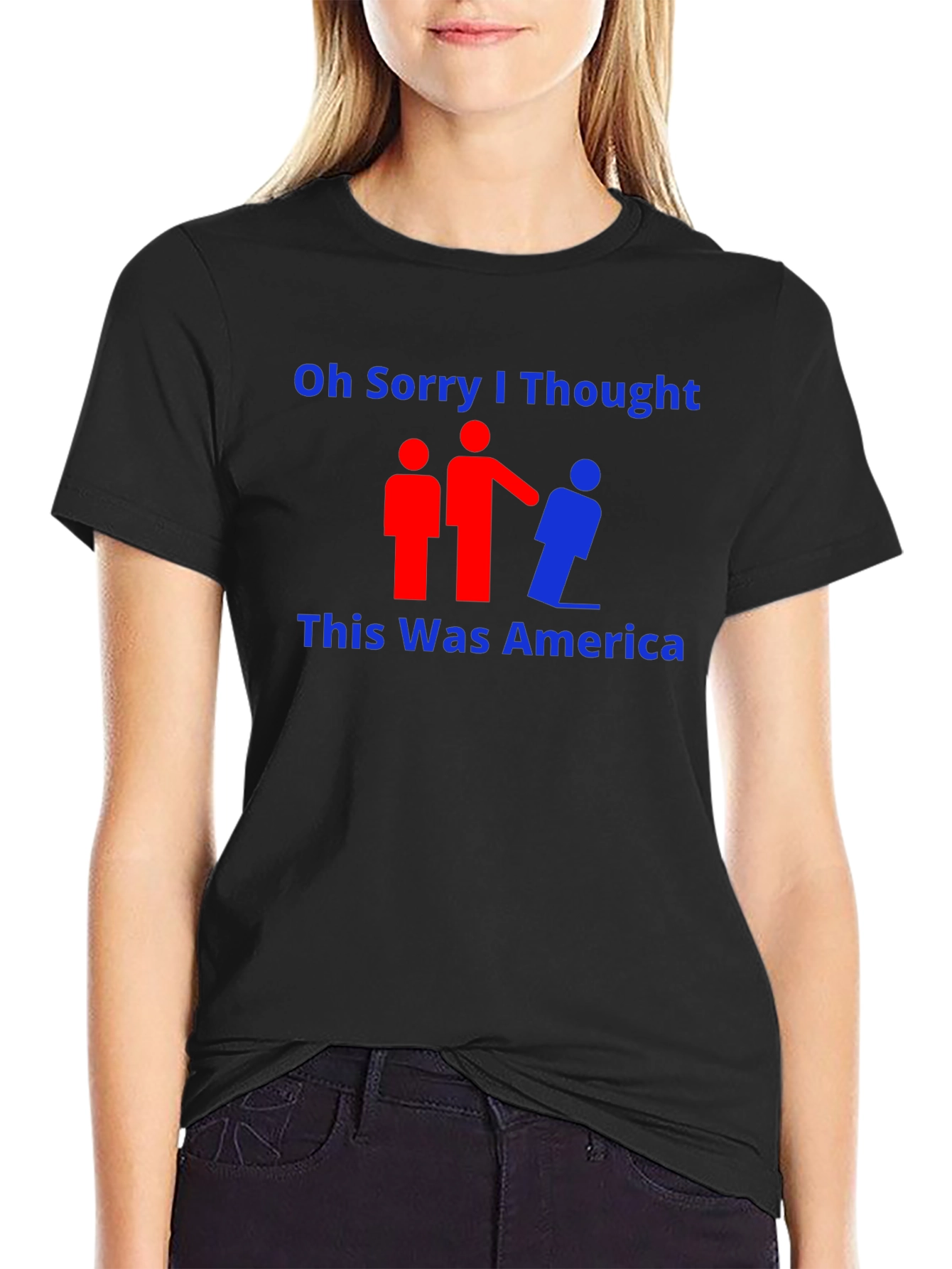 Black Oh Sorry, I Thought This Was America T-Shirt view 2