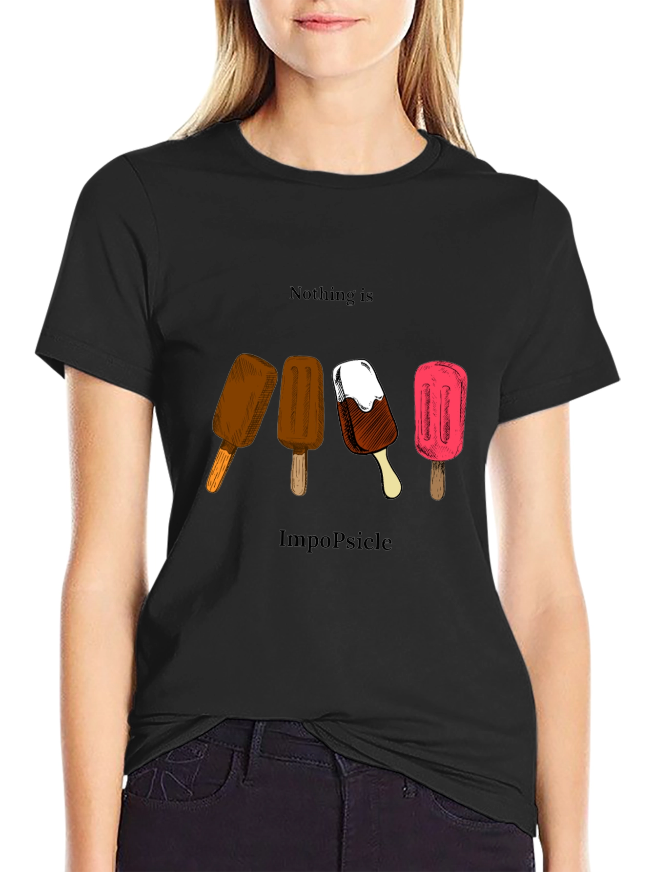 Black ImPOPsicle T-Shirt view 2