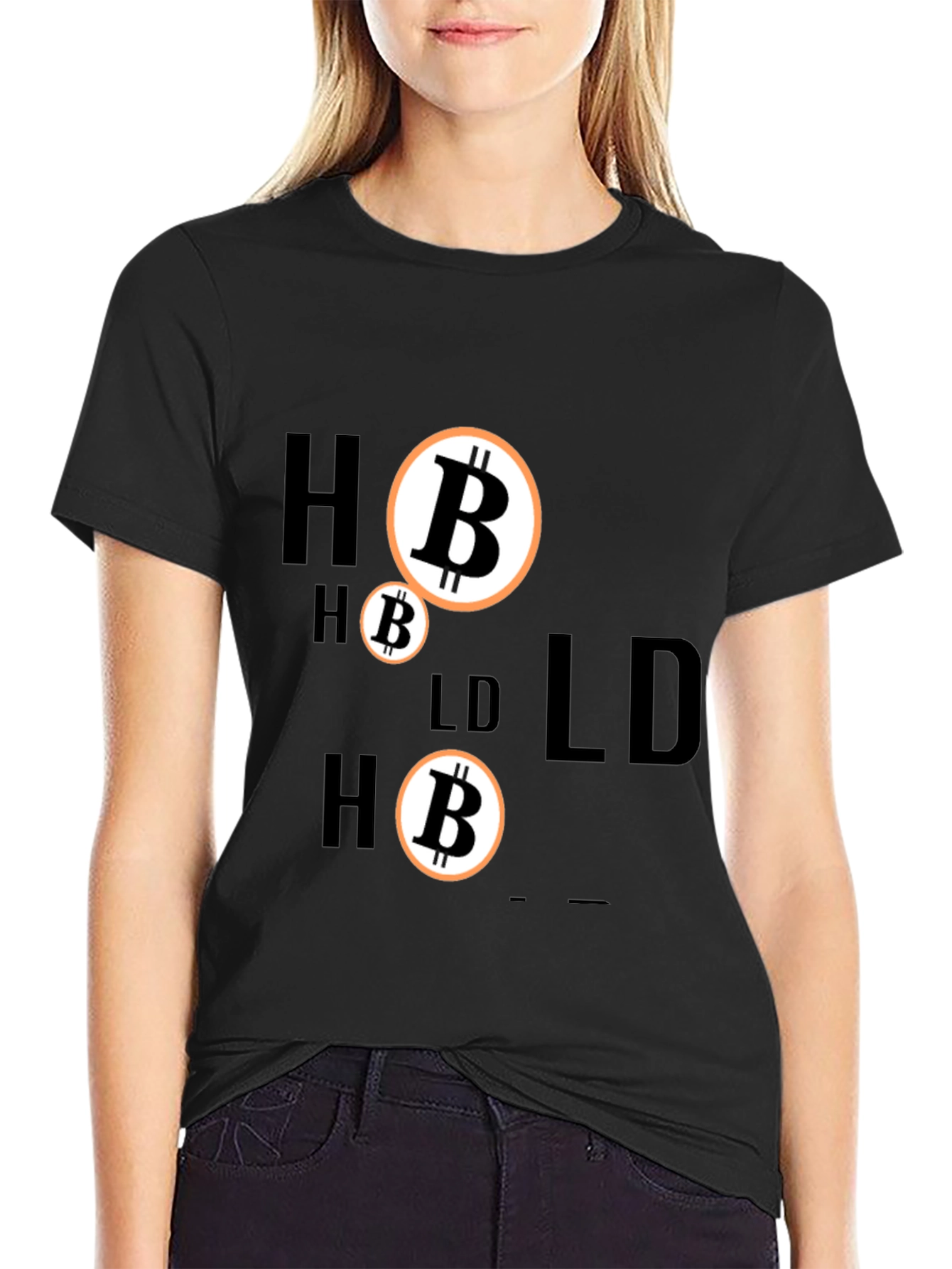 Black HODL Bitcoin Crypto T-Shirt - Black view 2