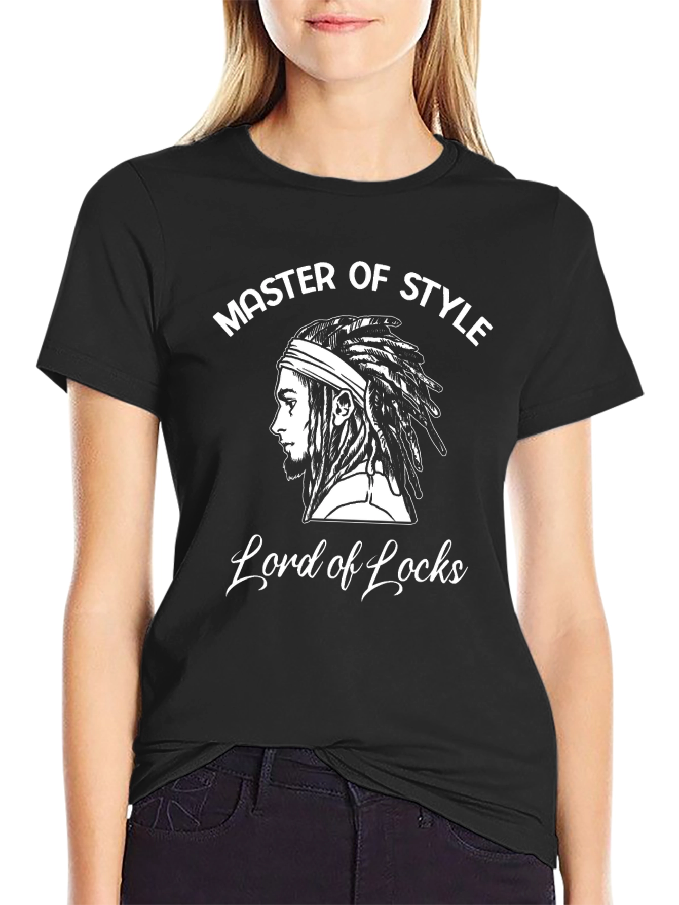 Black Master of Style Graphic T-Shirt - Lord of Locks view 2