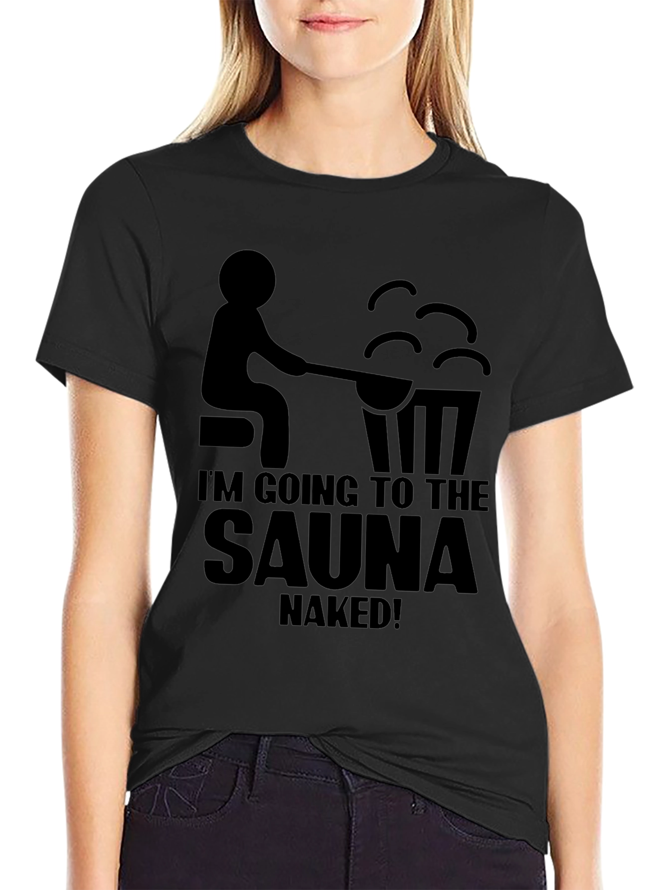 Black Sauna Humor T-Shirt view 2