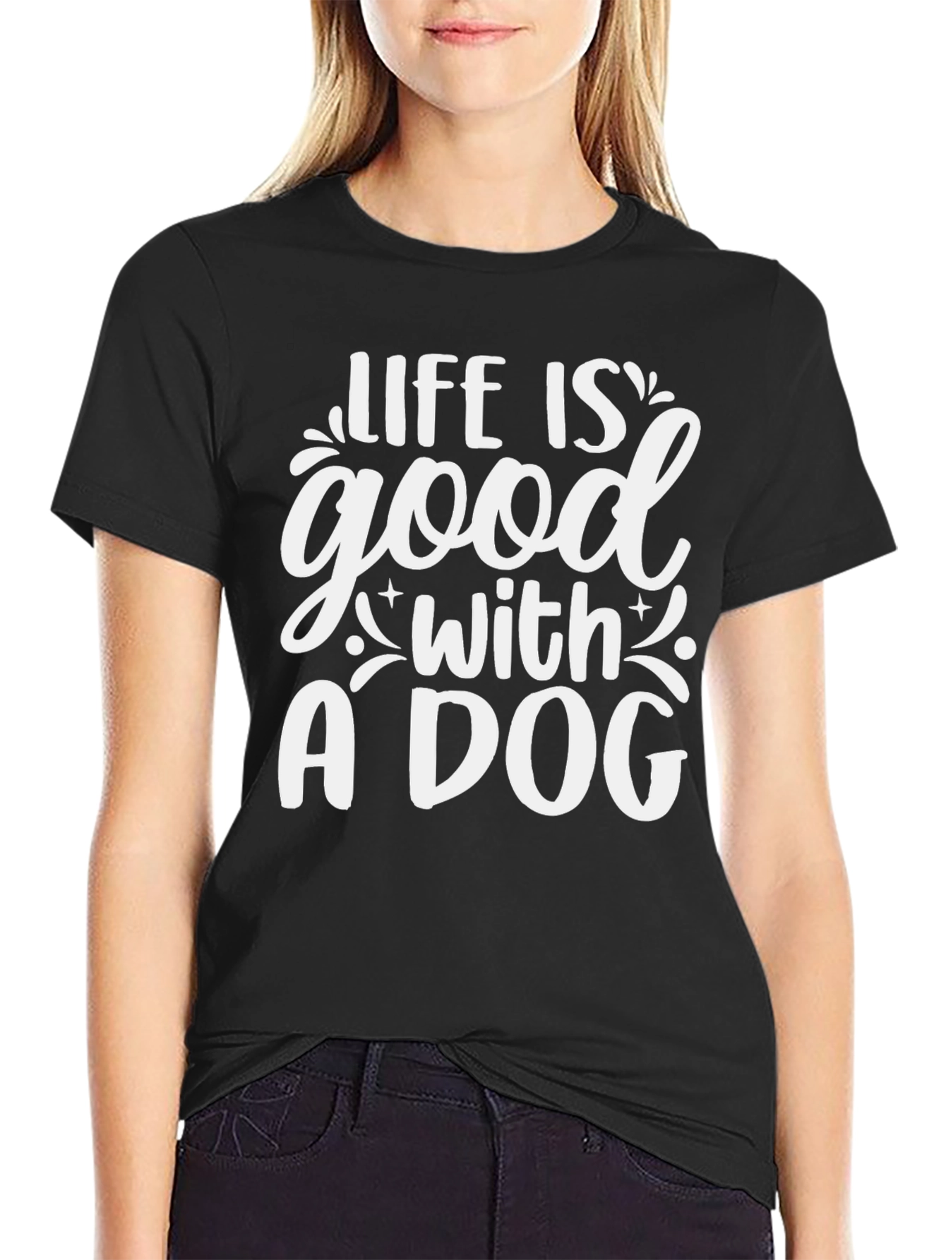 Black Life is Good with a Dog T-Shirt view 2
