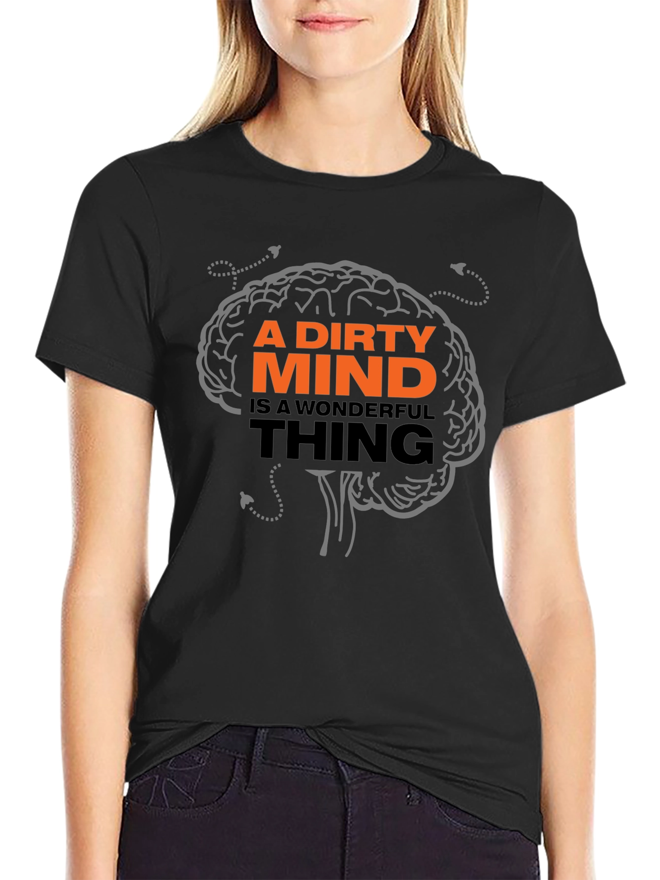 Black Dirty Mind Wonderful Thing Graphic Tee view 2