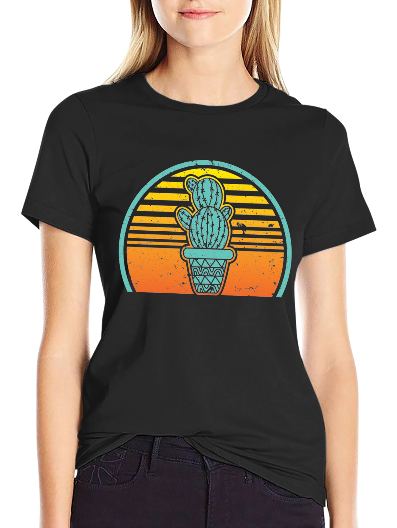 Cactus Sunset T-Shirt - Retro Desert Style - 2