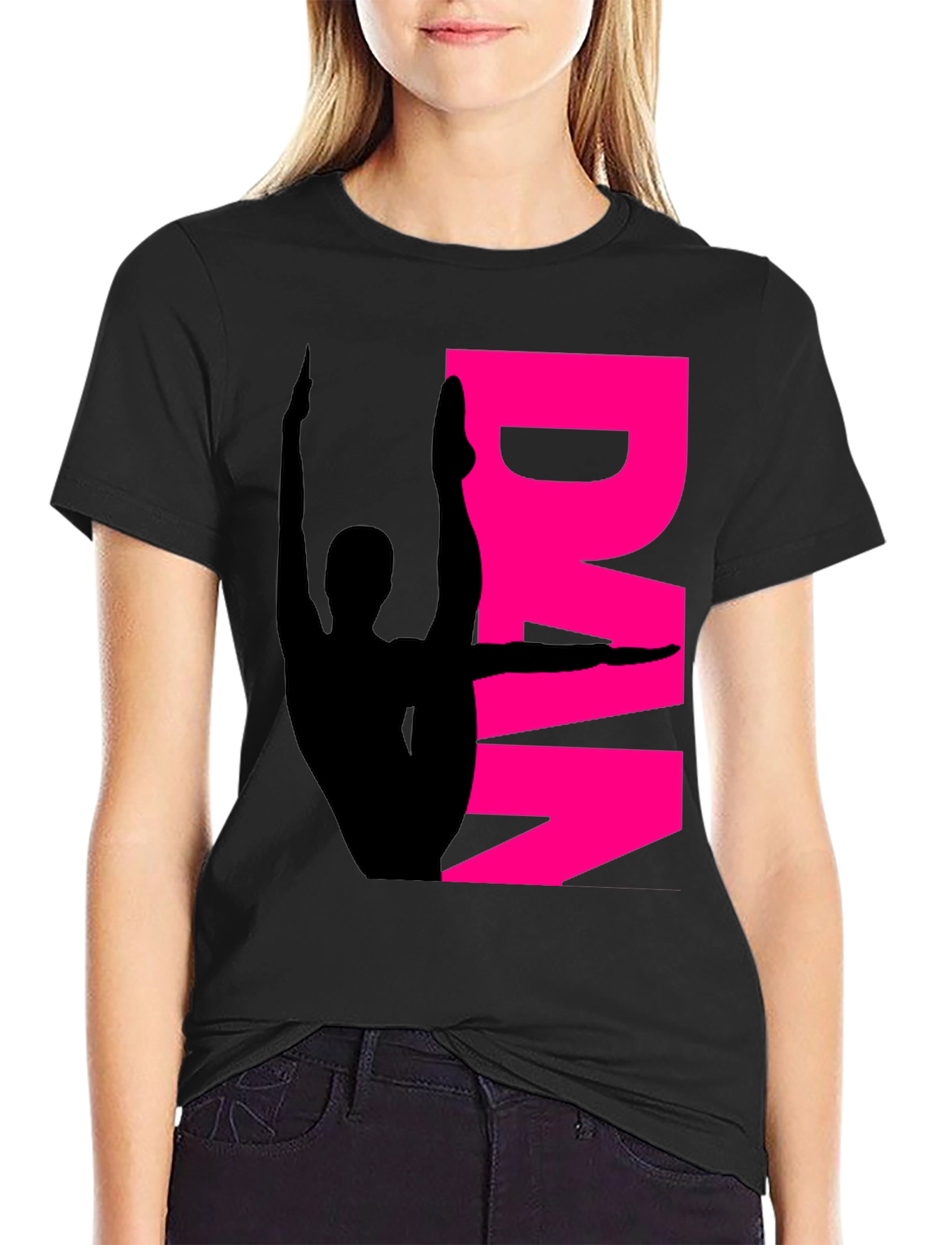Black Dancer Silhouette Graphic Tee view 2