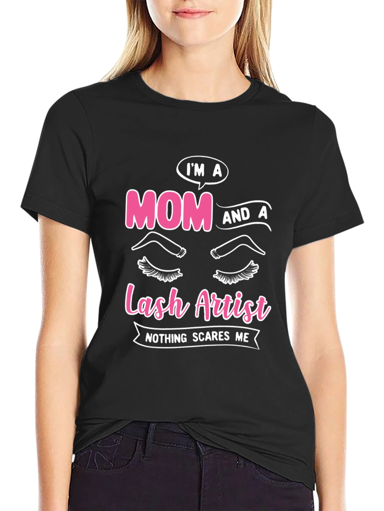 Black Mom and Lash Artist Graphic Tee view 2