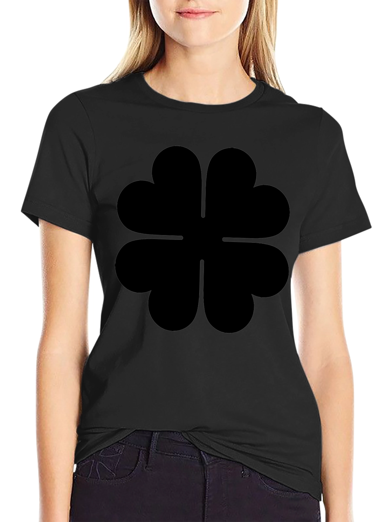 Black Black Clover T-Shirt - Four Leaf Clover view 2