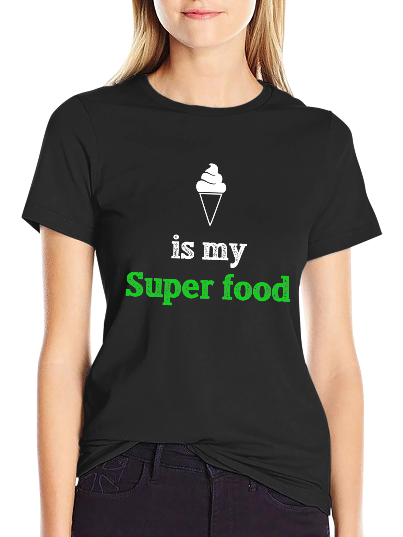 Black Ice Cream Super Food T-Shirt view 2