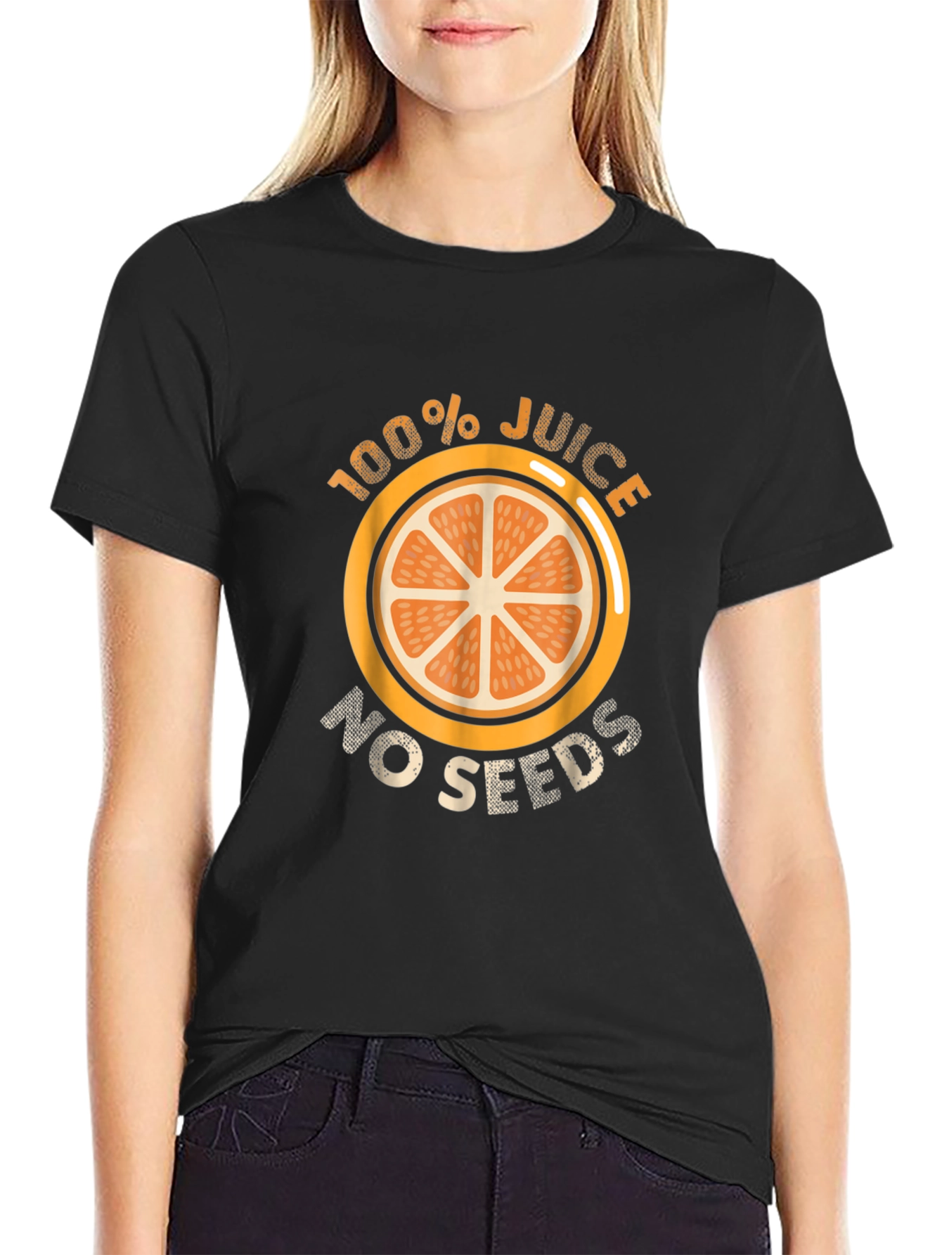 Black 100% Juice No Seeds Graphic Tee - Unisex view 2