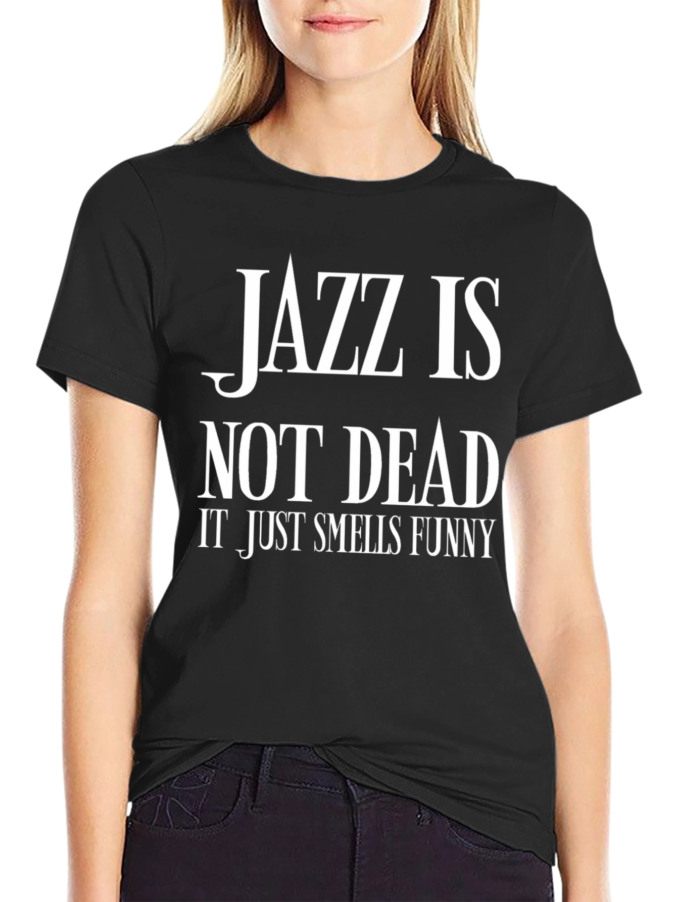 Black Jazz Is Not Dead Funny Graphic Tee view 2