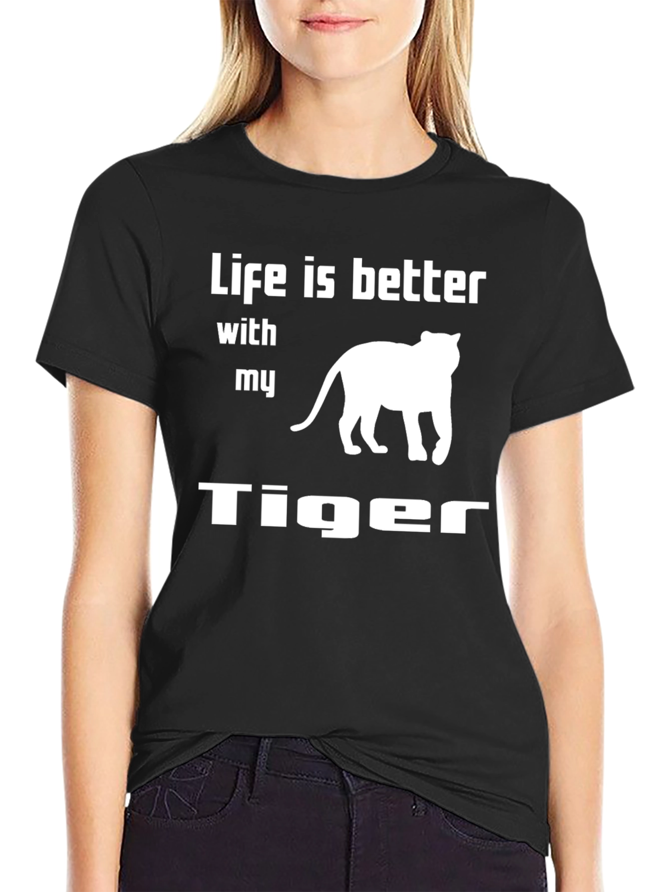 Black Life is Better With My Tiger Graphic Tee view 2