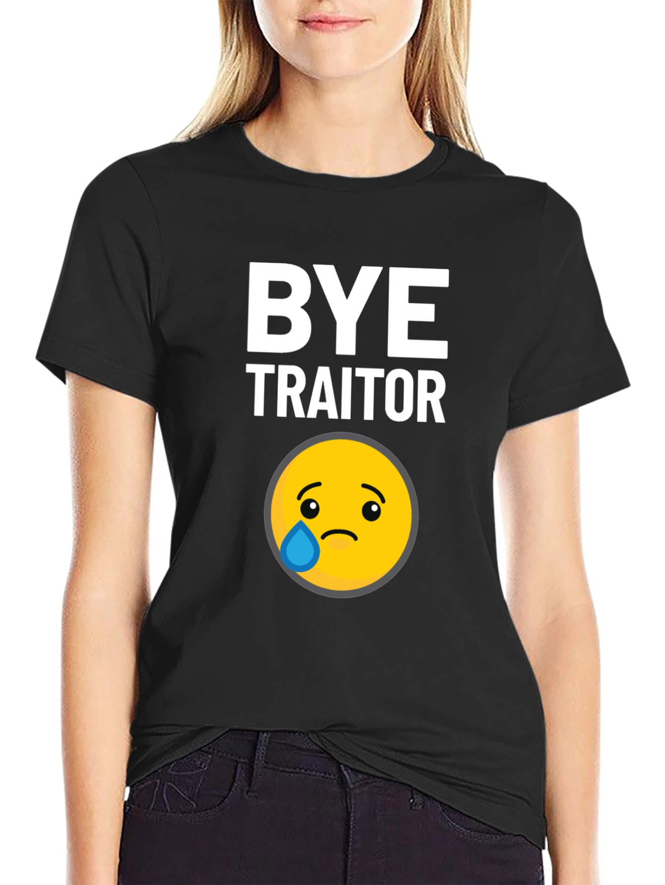 Black Bye Traitor T-Shirt view 2