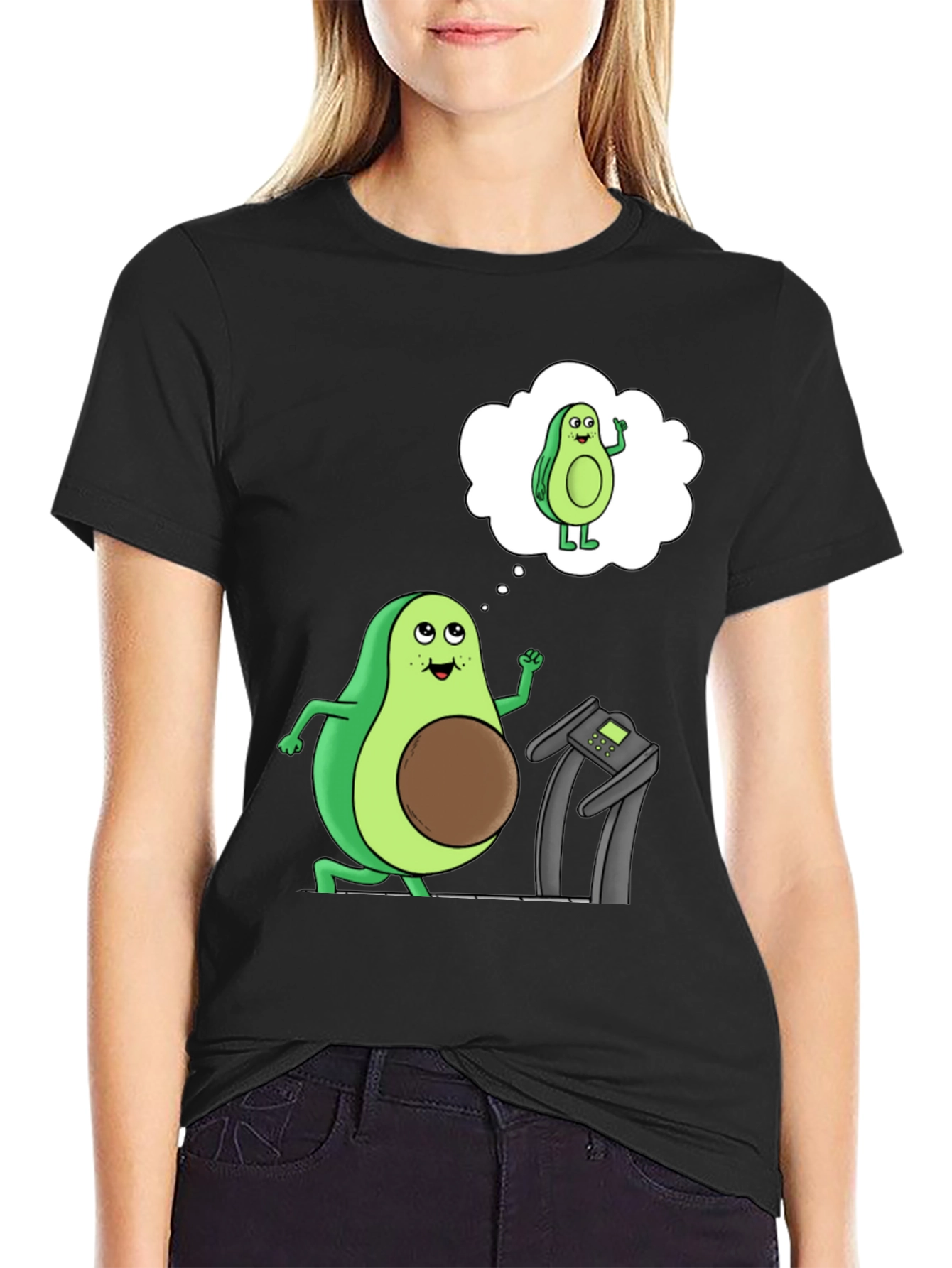 Black Avocado Gym Humor T-Shirt view 2
