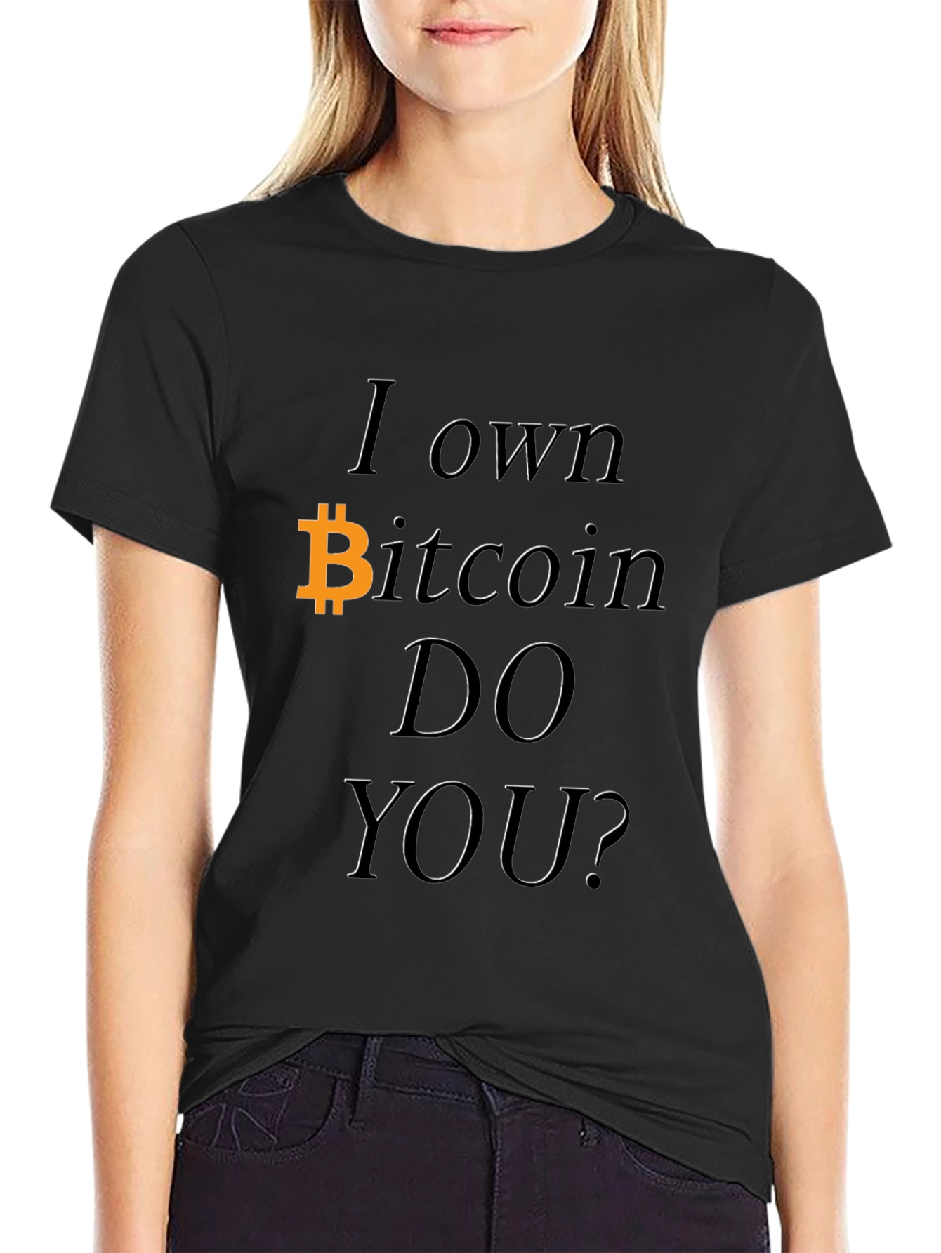Black Bitcoin Owner Black Graphic Tee Shirt view 2