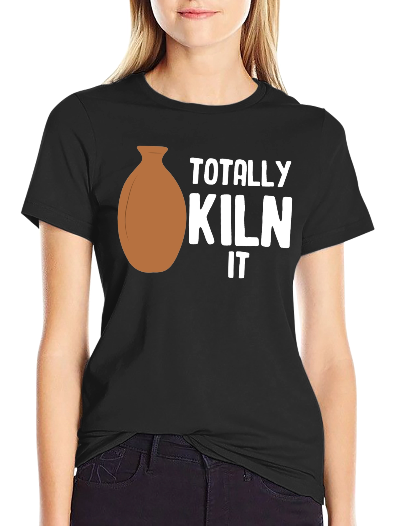 Black Totally Kiln It Pottery T-Shirt view 2