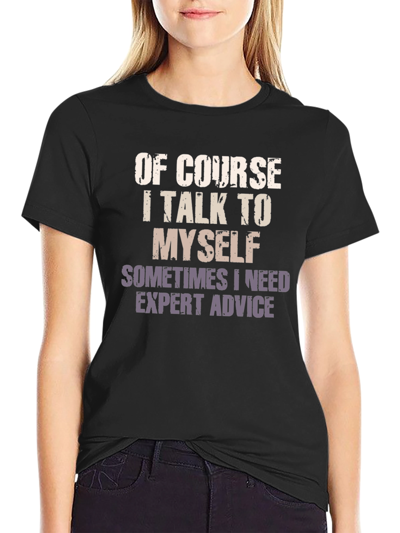 Black Expert Advice T-Shirt - Funny Sarcastic Tee view 2