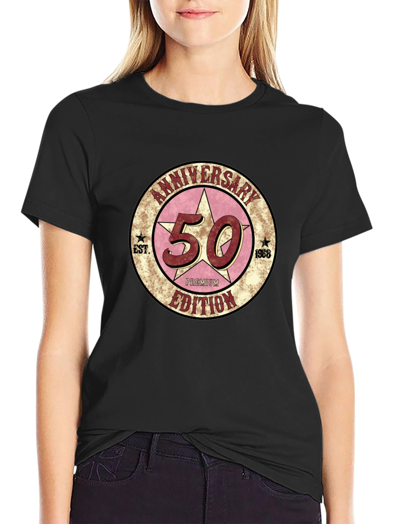 Black 50th Anniversary Premium Edition Black T-Shirt view 2