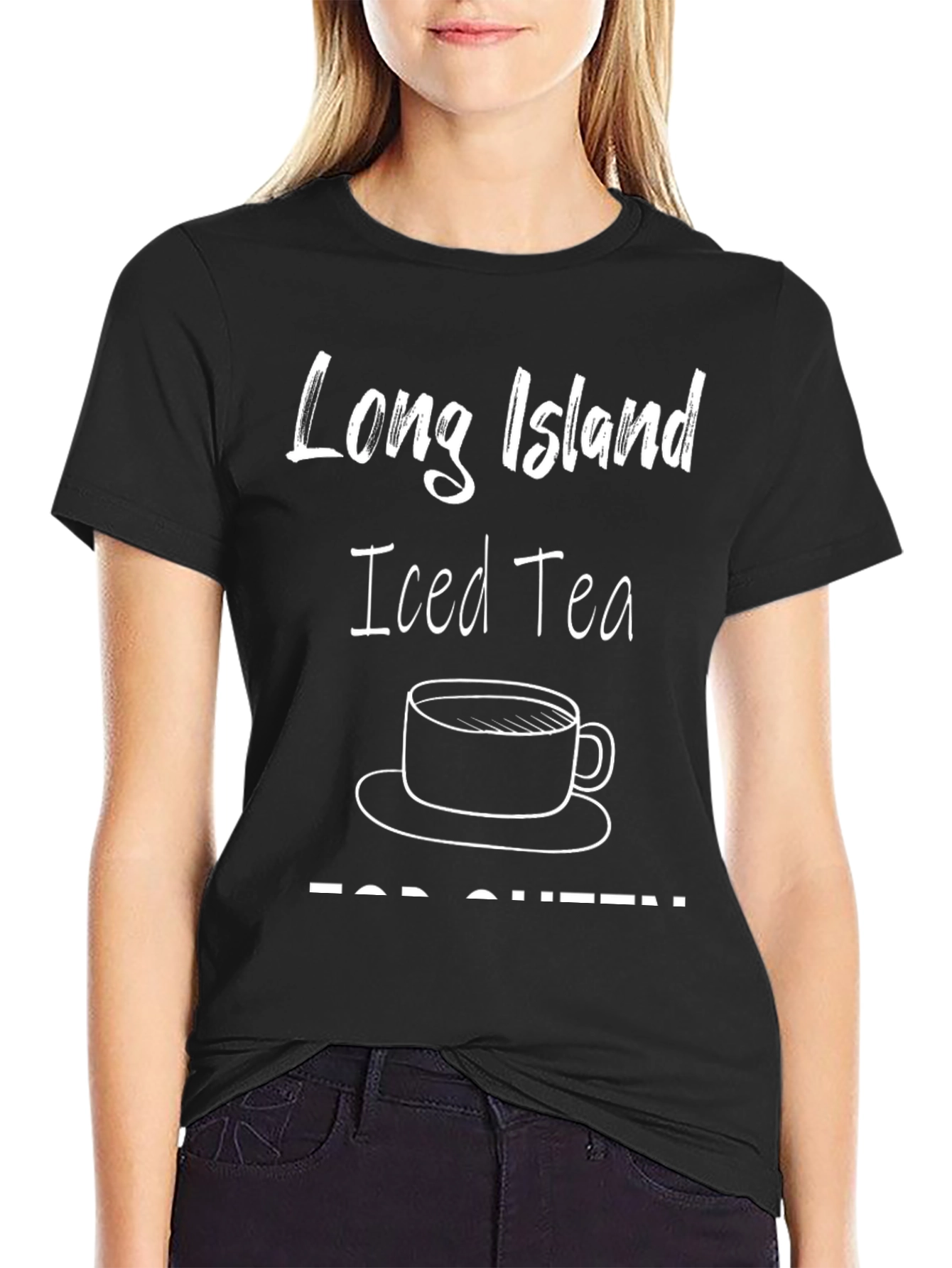 Black Long Island Iced Tea Funny Graphic T-Shirt view 2