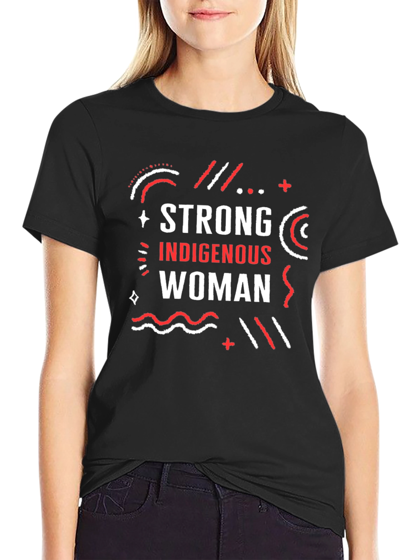 Black Strong Indigenous Woman Graphic Tee view 2