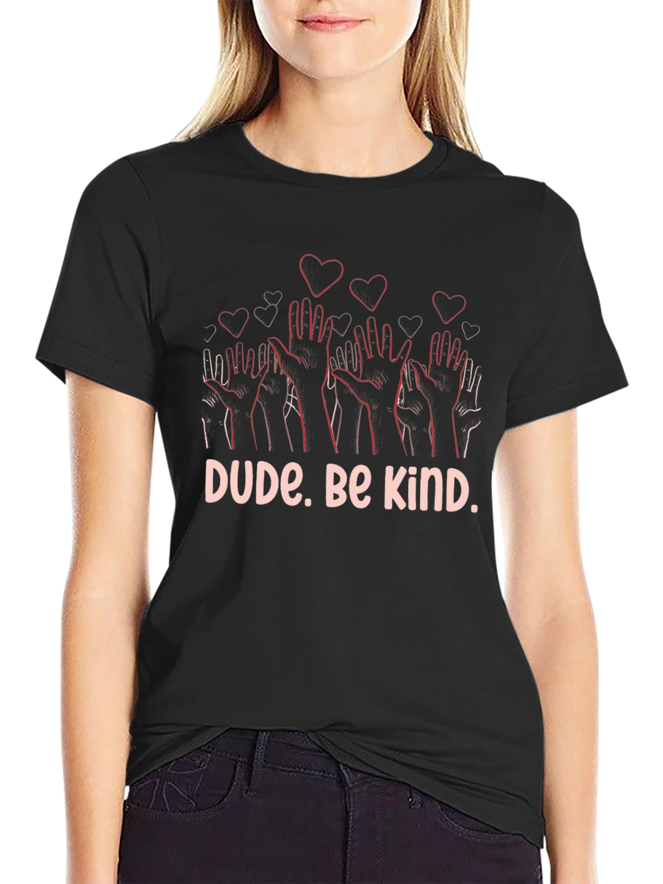 Black Dude. Be Kind. Graphic Tee view 2