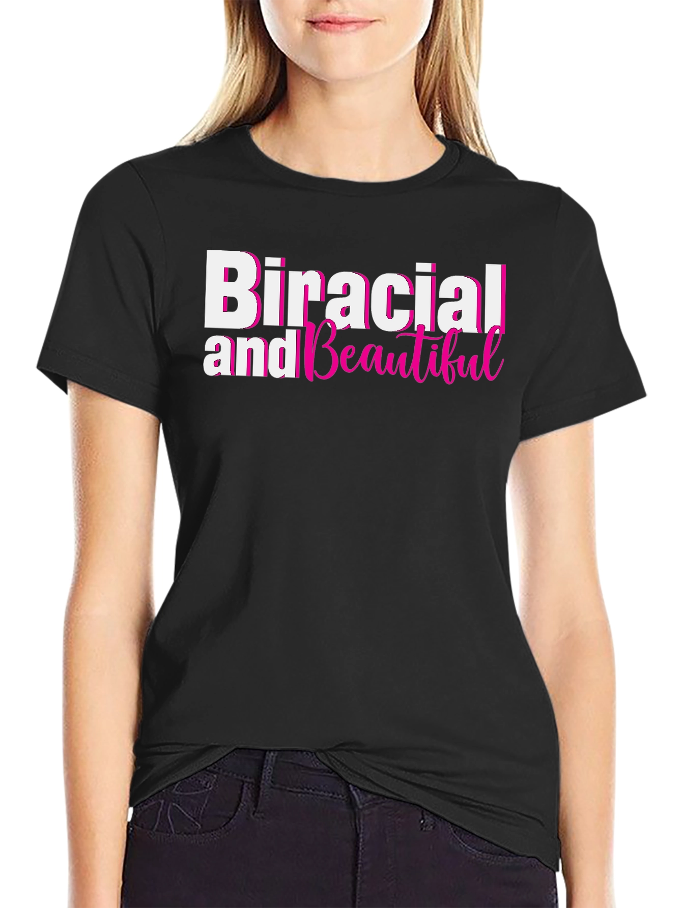 Black Biracial and Beautiful Black T-Shirt view 2