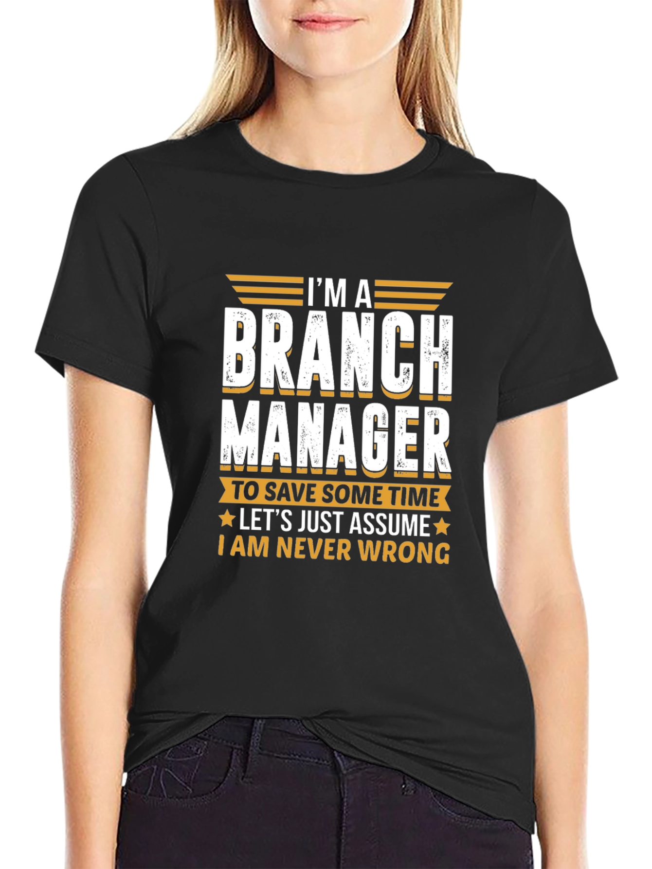 Black Branch Manager Novelty T-Shirt view 2