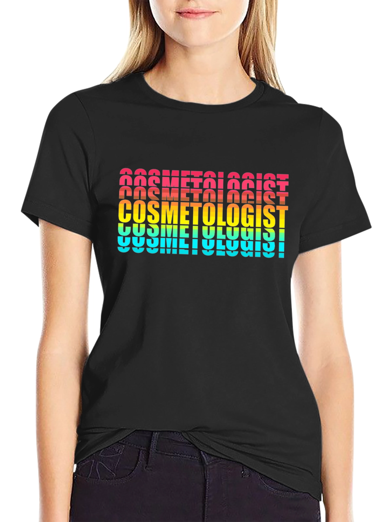 Black Cosmetologist Pride T-Shirt view 2