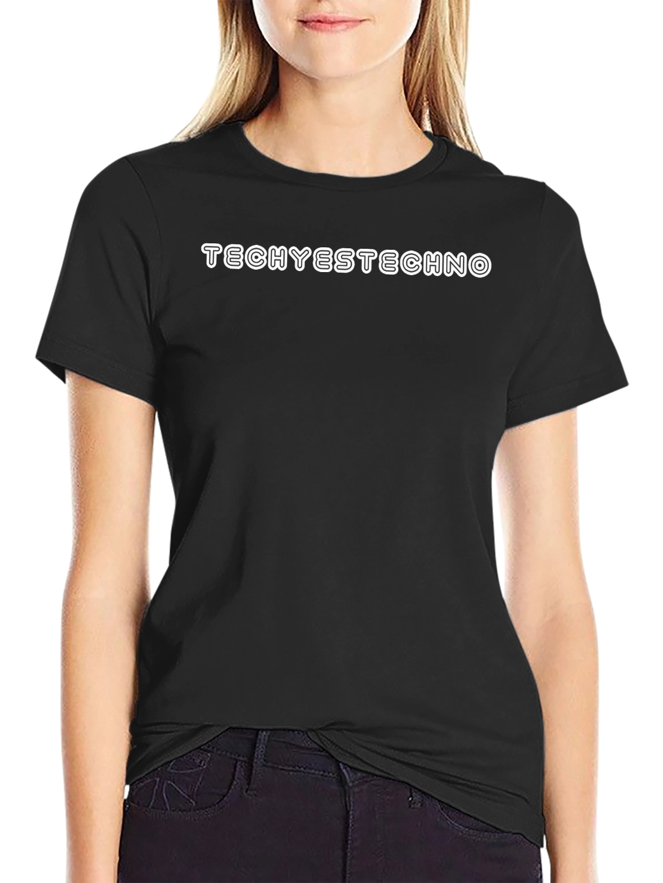 Black Techyesttechno Black T-Shirt view 2