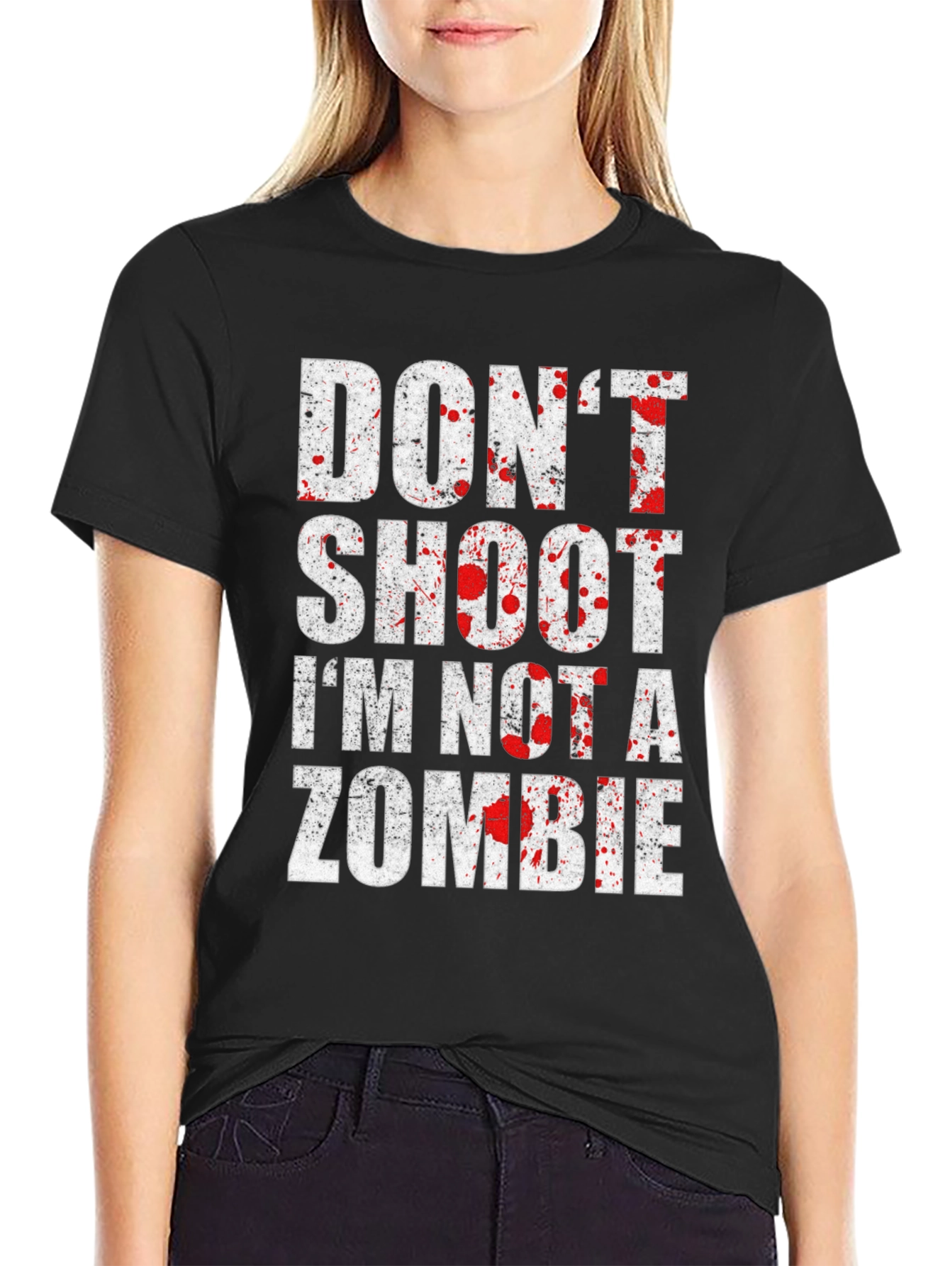 Black Don't Shoot Zombie Graphic Tee view 2