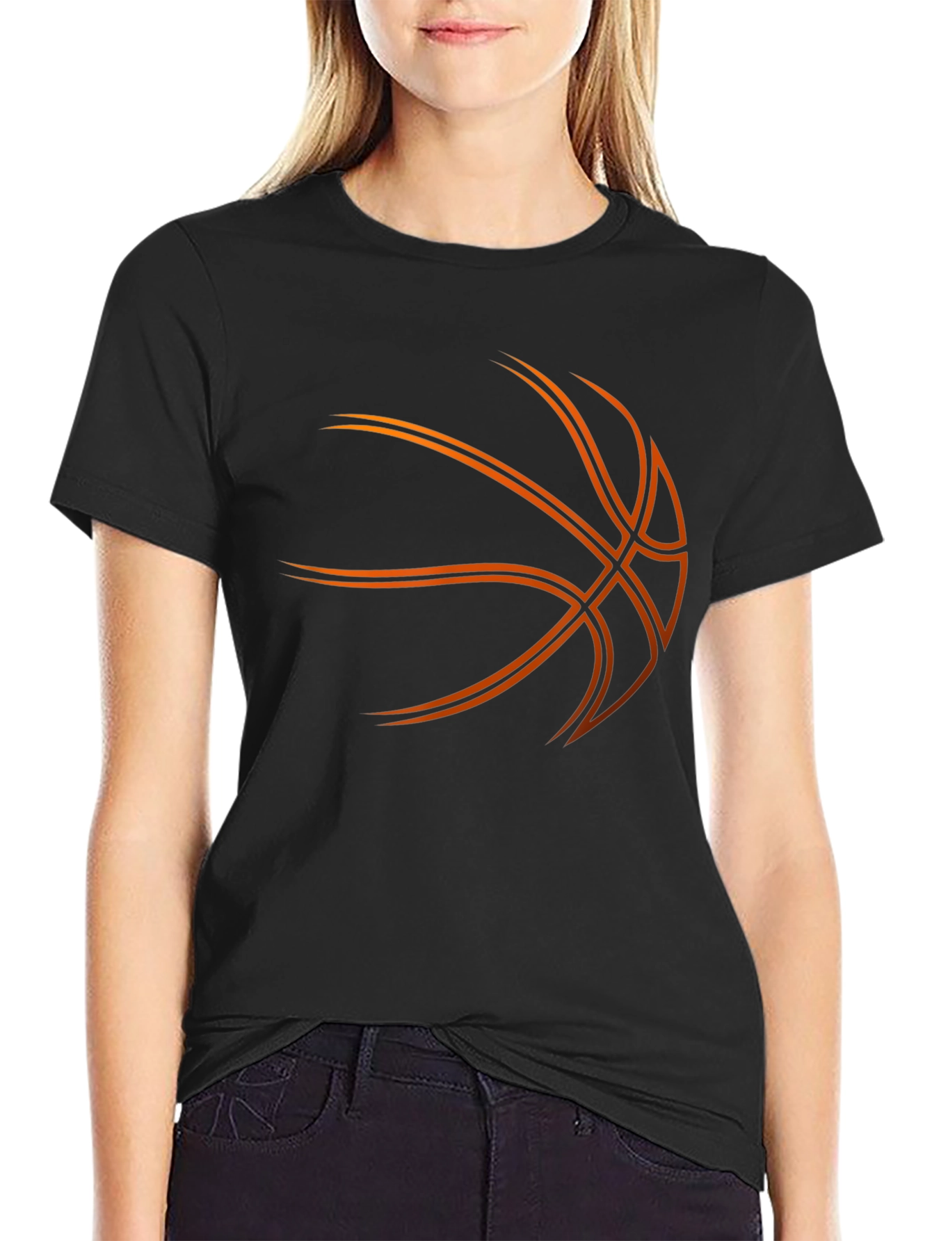 Black Basketball Graphic Tee - Black view 2