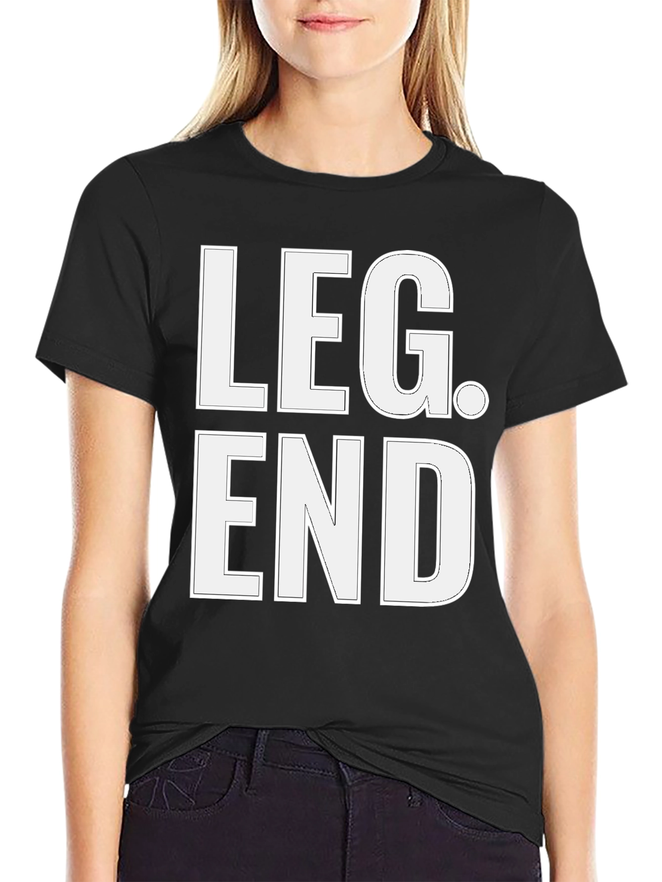 Black Legend Graphic Tee - Bold Statement Shirt view 2