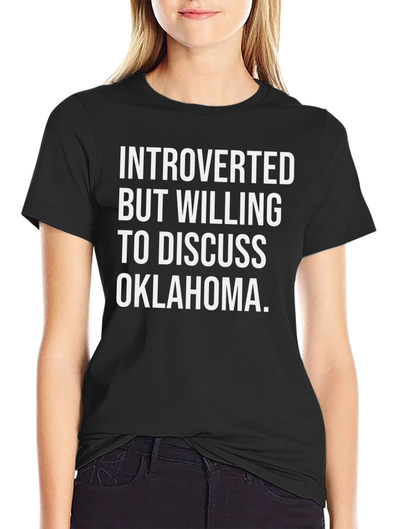 Black Introverted Oklahoma Graphic Tee view 2