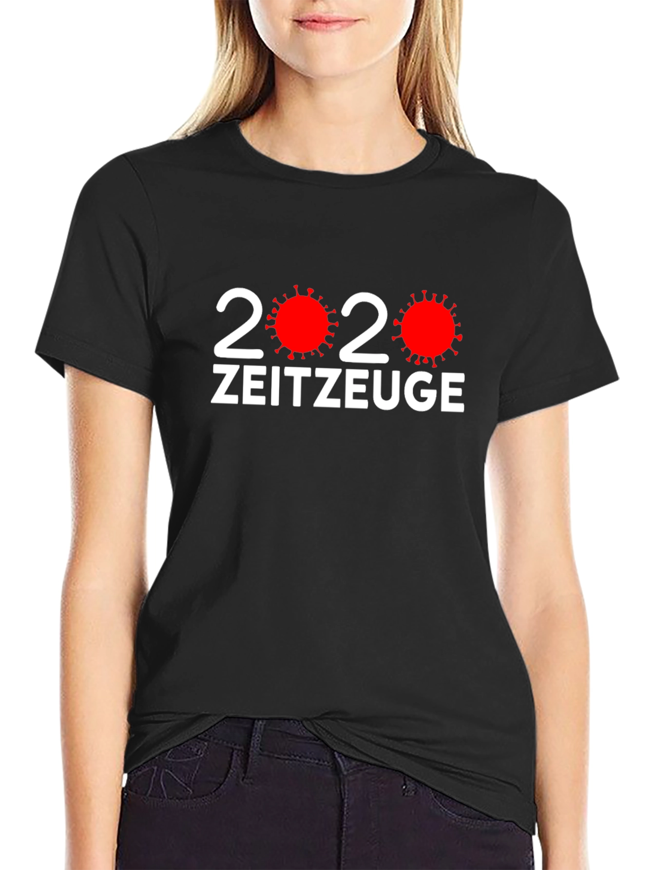 Black 2020 Zeitzeuge Novelty T-Shirt view 2