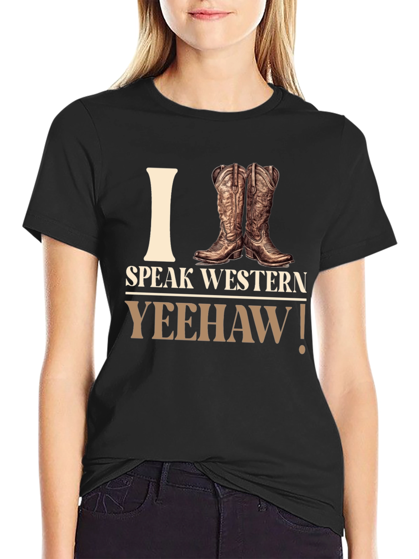 Black Western Yeehaw Graphic Tee view 2