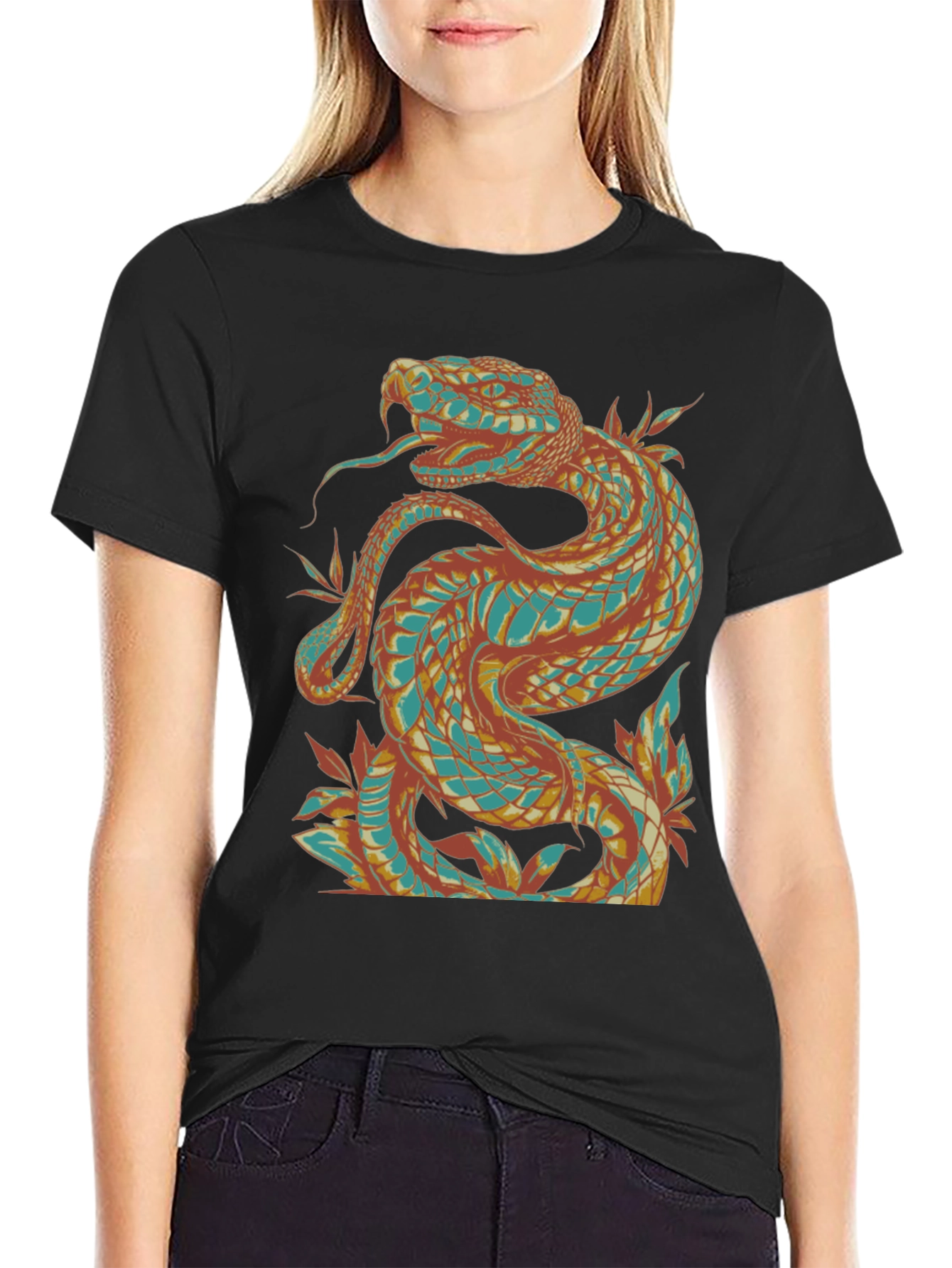 Black Snake Graphic Tee - Cool & Unique Design view 2