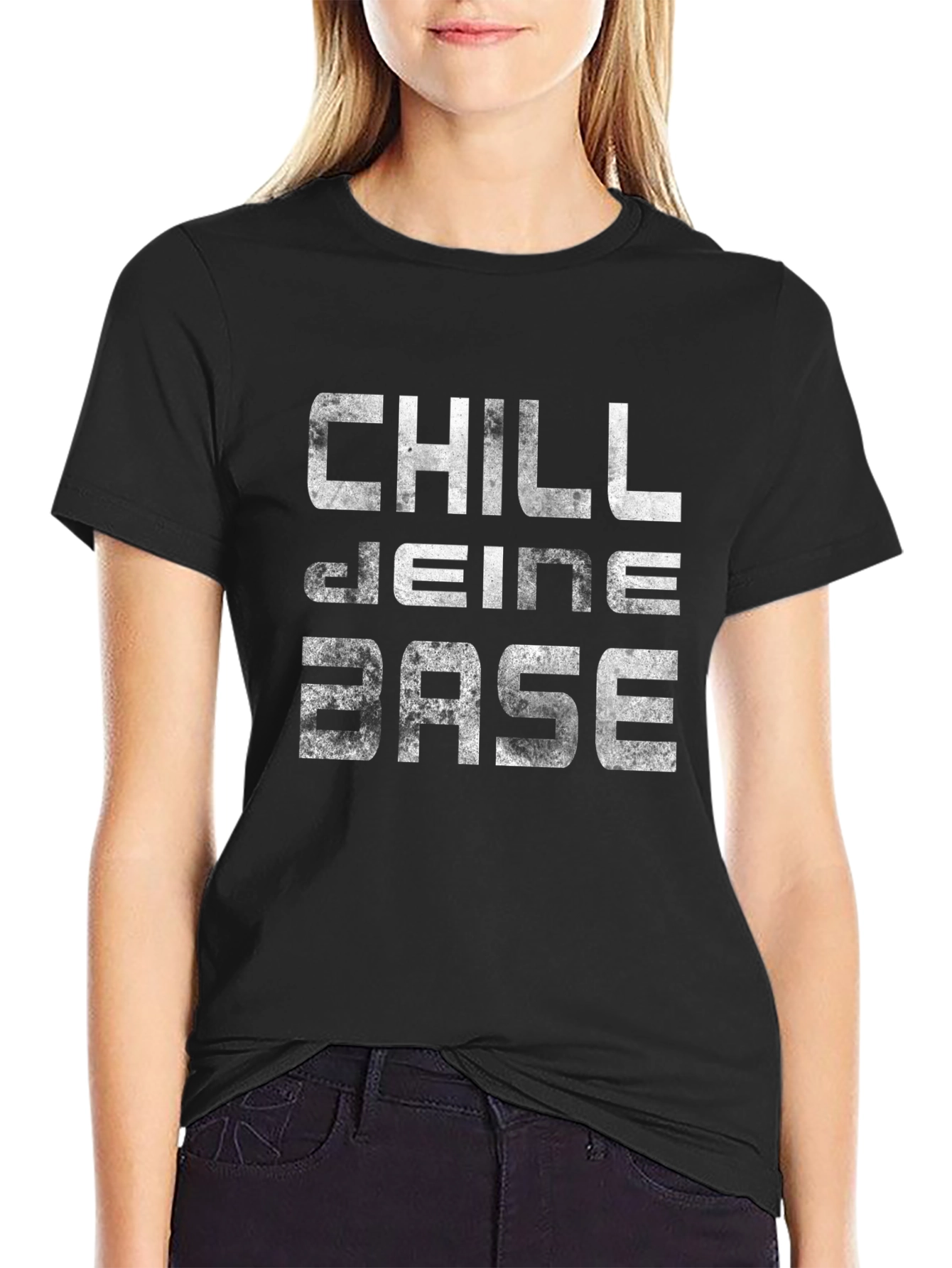 Black Chill Deine Base Men's Black Graphic T-Shirt view 2