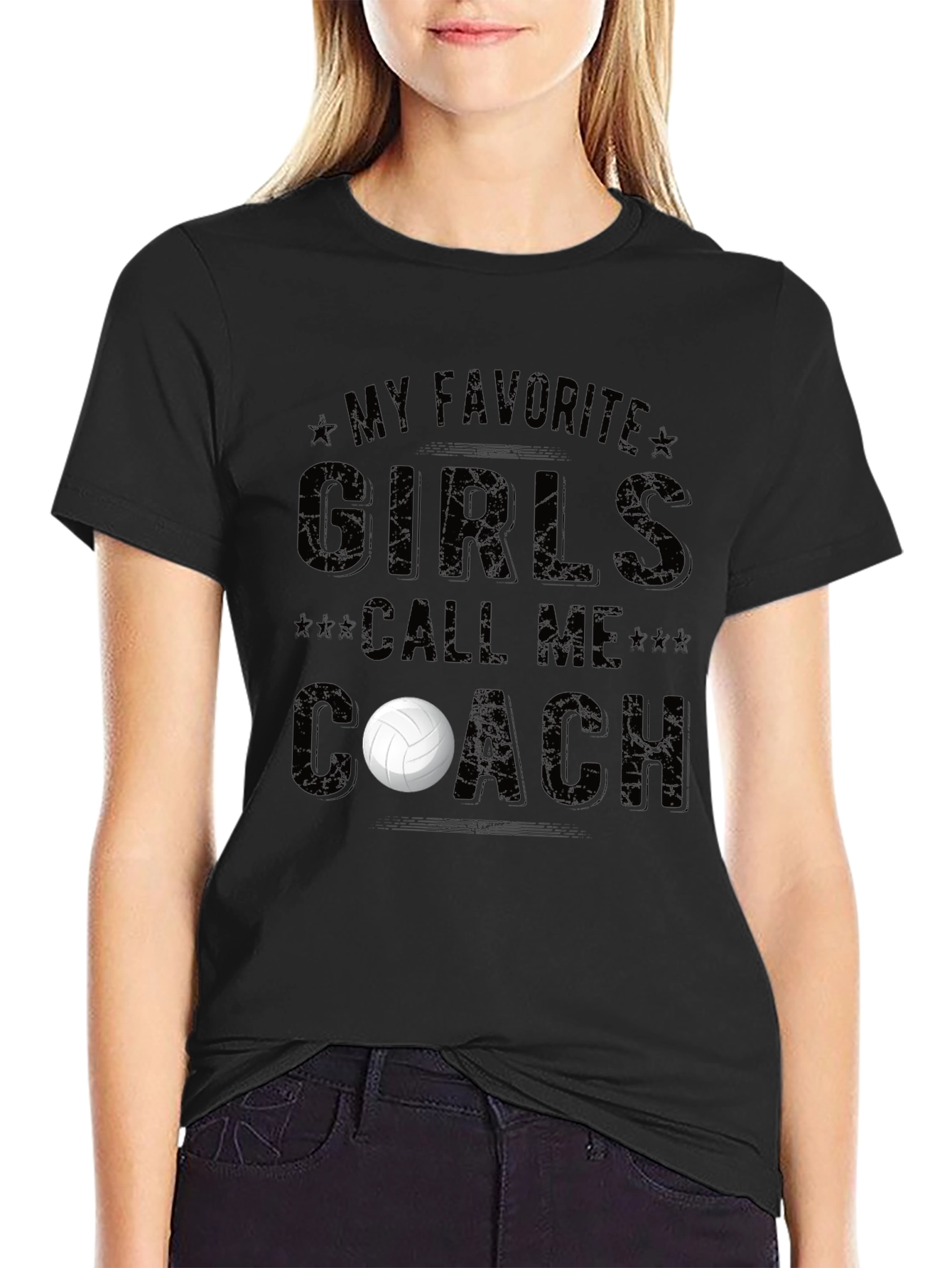 Black My Favorite Girls Call Me Coach T-Shirt view 2