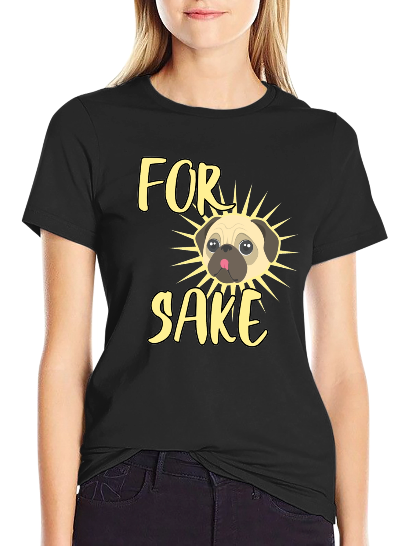 Black For Pug's Sake Men's Graphic Tee view 2