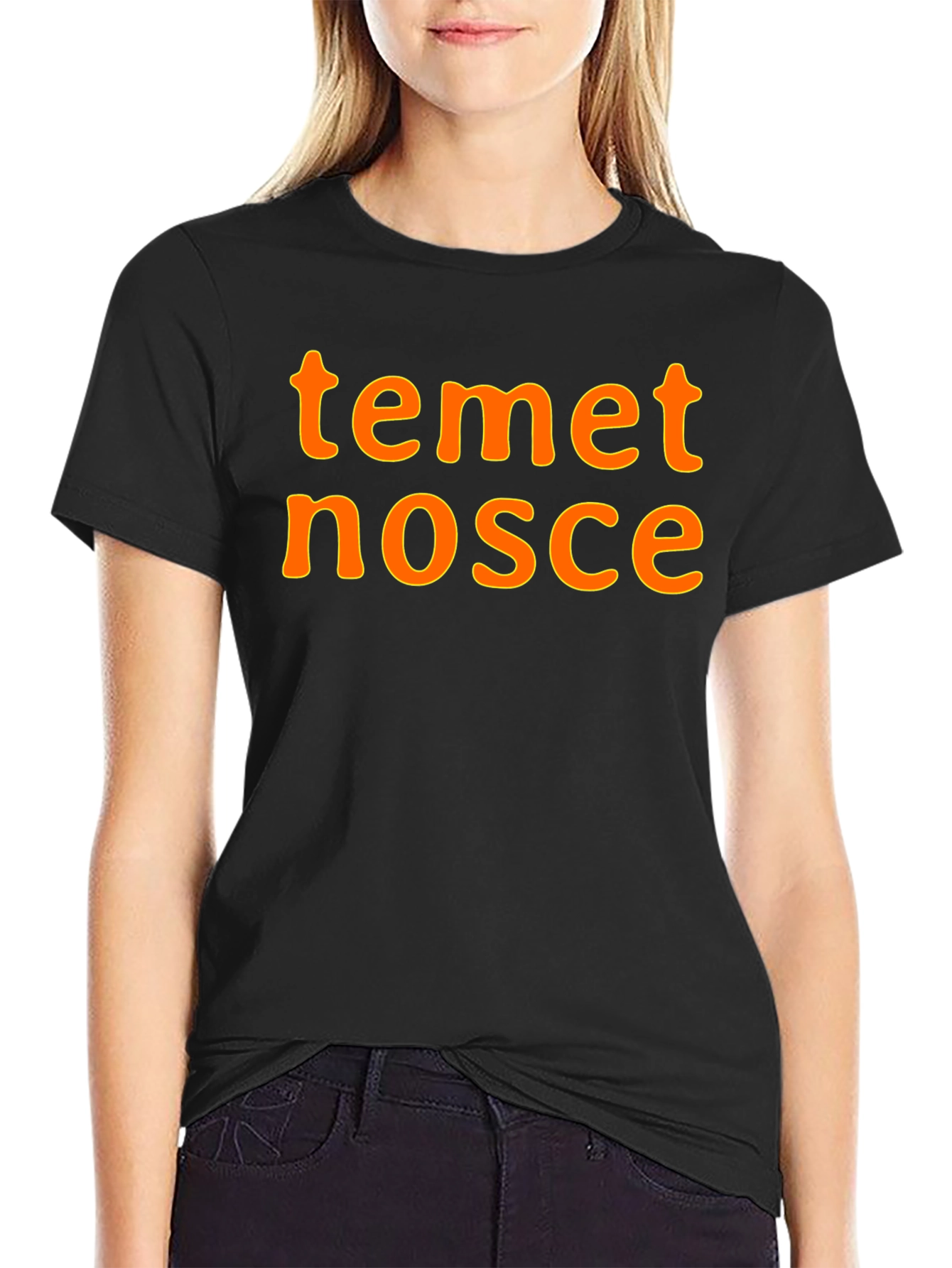 Black Temet Nosce Graphic Tee - Know Thyself T-Shirt view 2