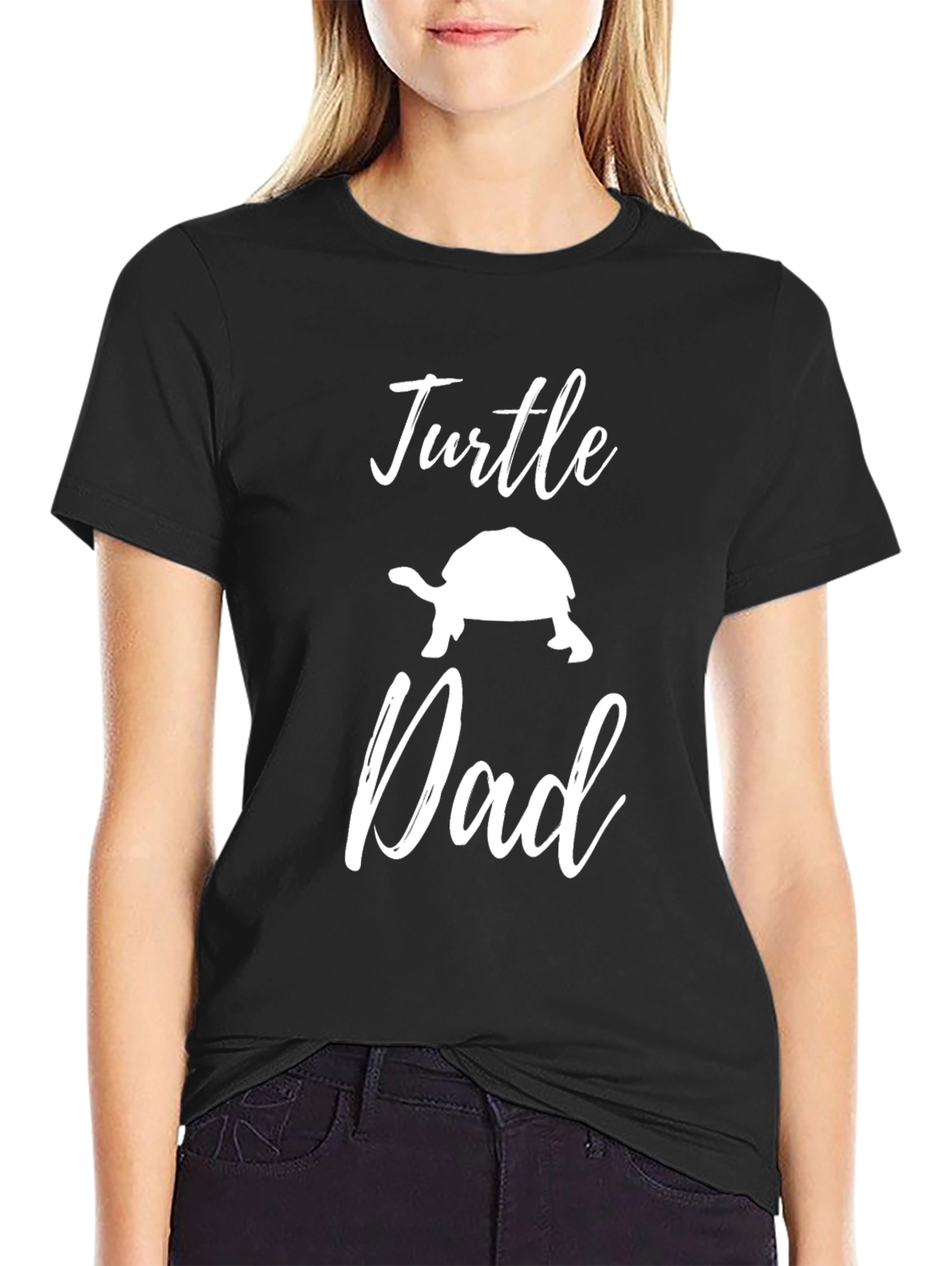 Black Turtle Dad Graphic T-Shirt view 2