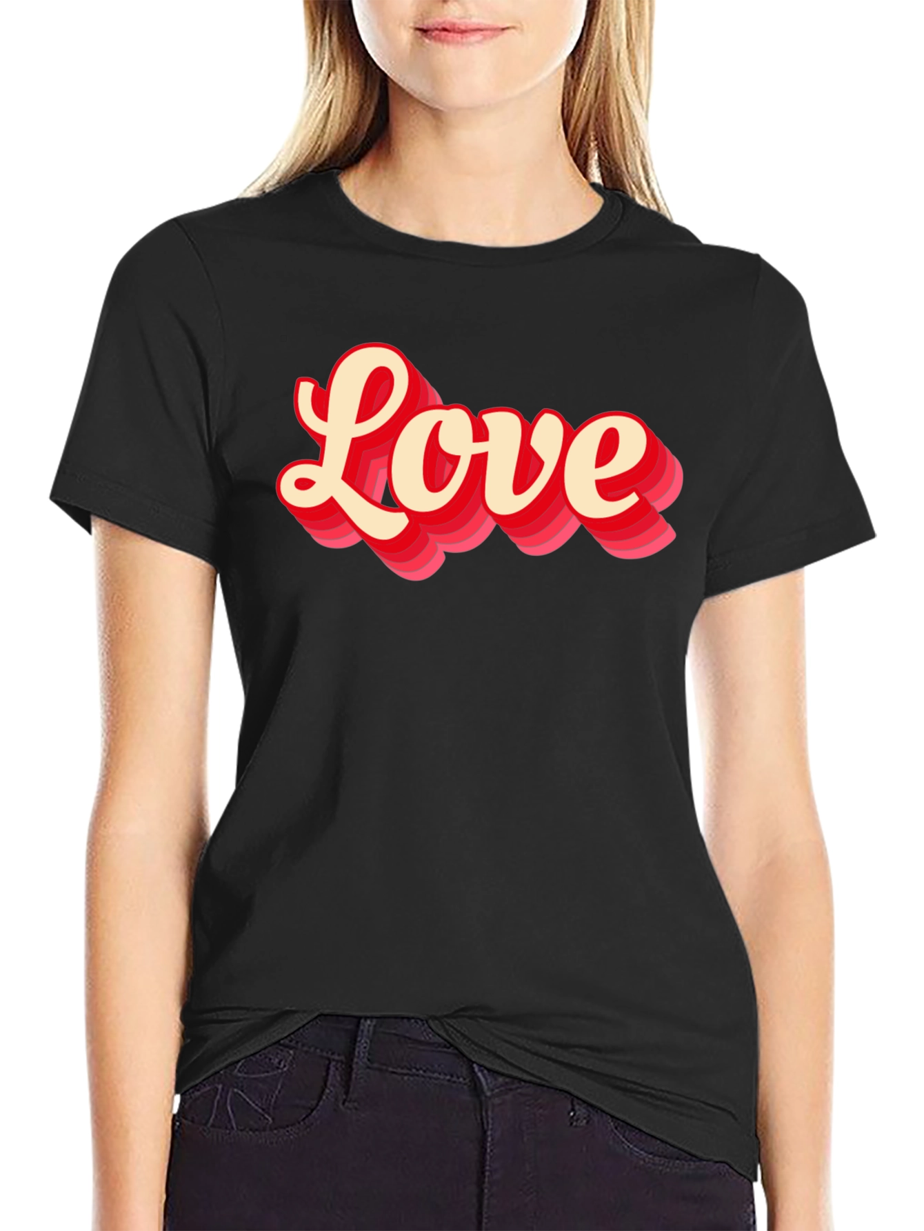 Black Love Graphic T-Shirt - Retro Style view 2