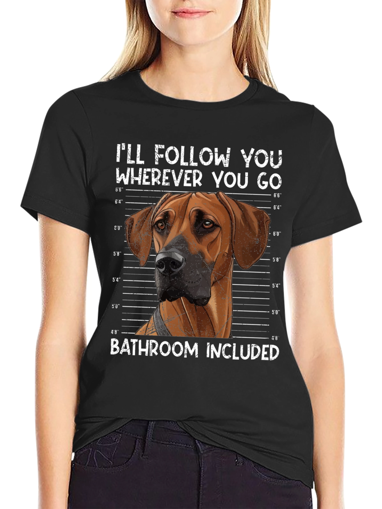 Black Dog Lover T-Shirt - I'll Follow You view 2